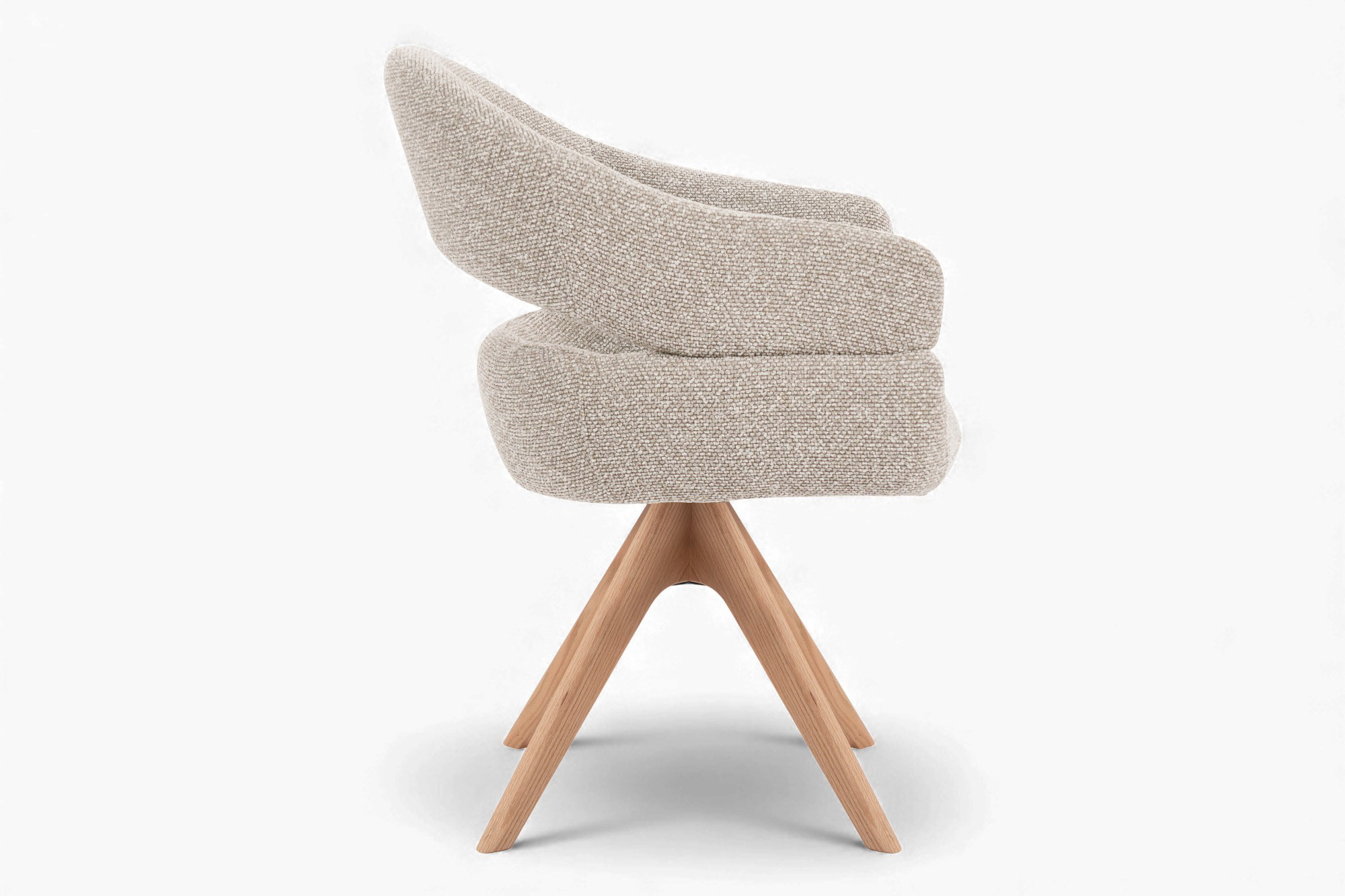 Birk spisegruppe 160-205cm natur med Vera spisestoler beige
