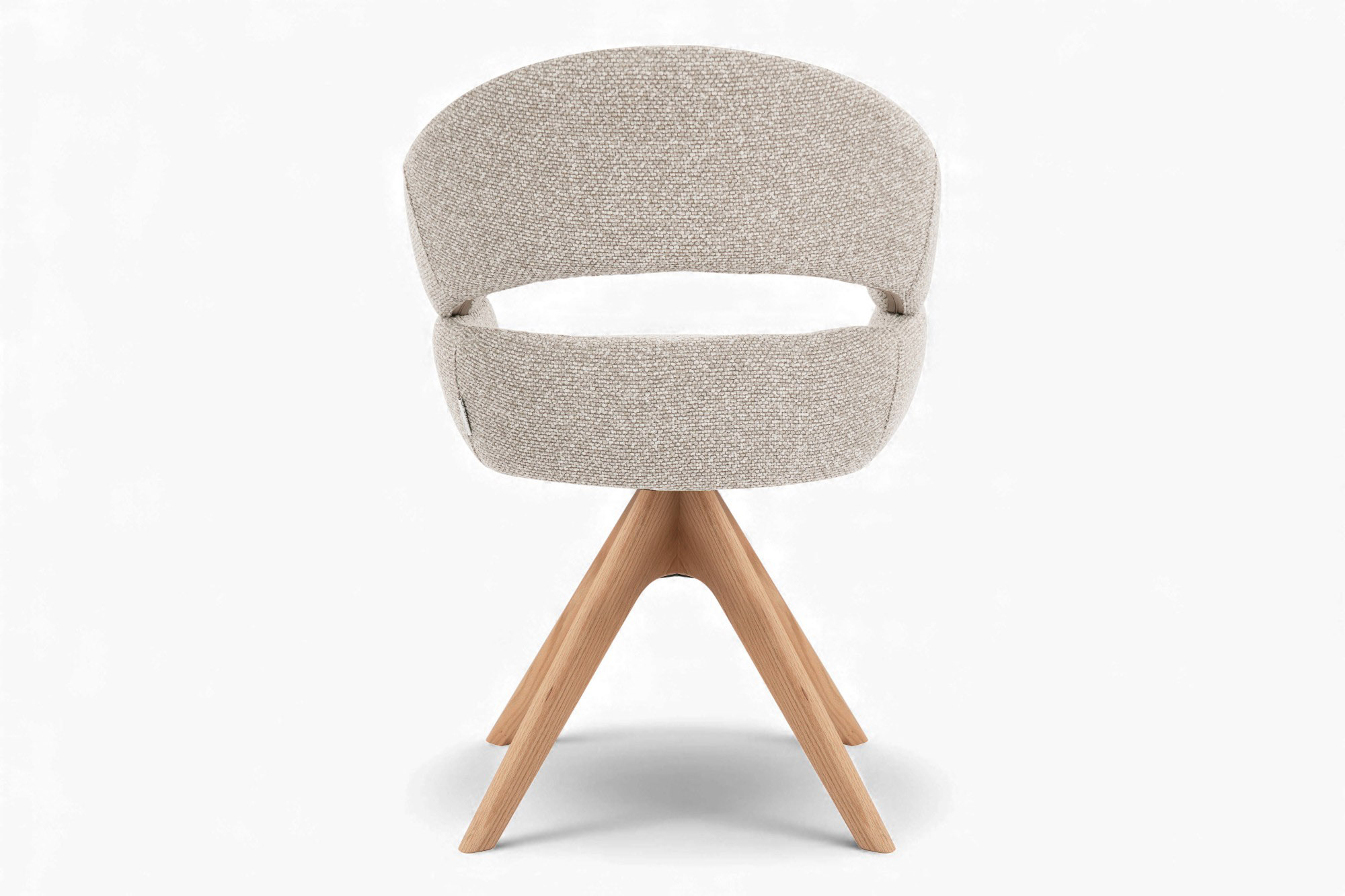 Birk spisegruppe 160-205cm natur med Vera spisestoler beige