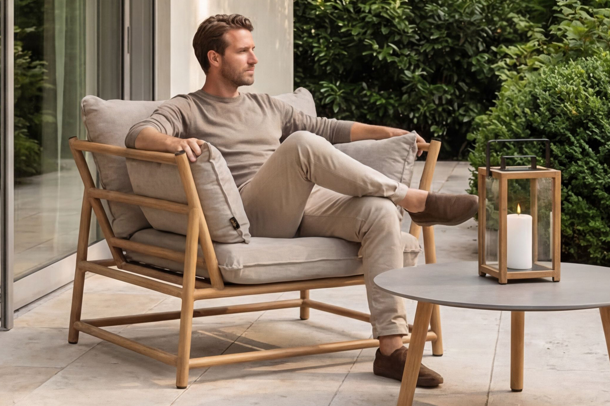 Lind loungebordsett D90/70