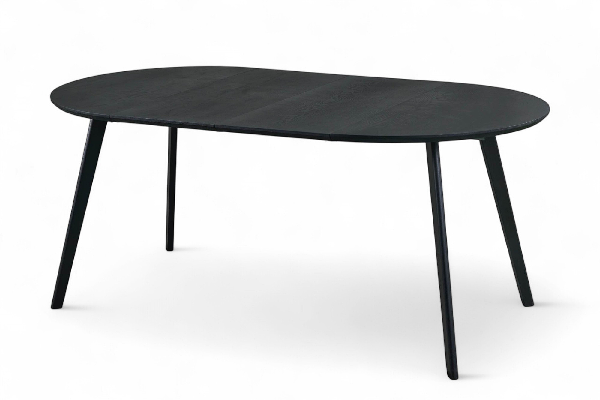 Linnea Rundt Uttrekk Spisebord Dia100-180 x H76cm Sort