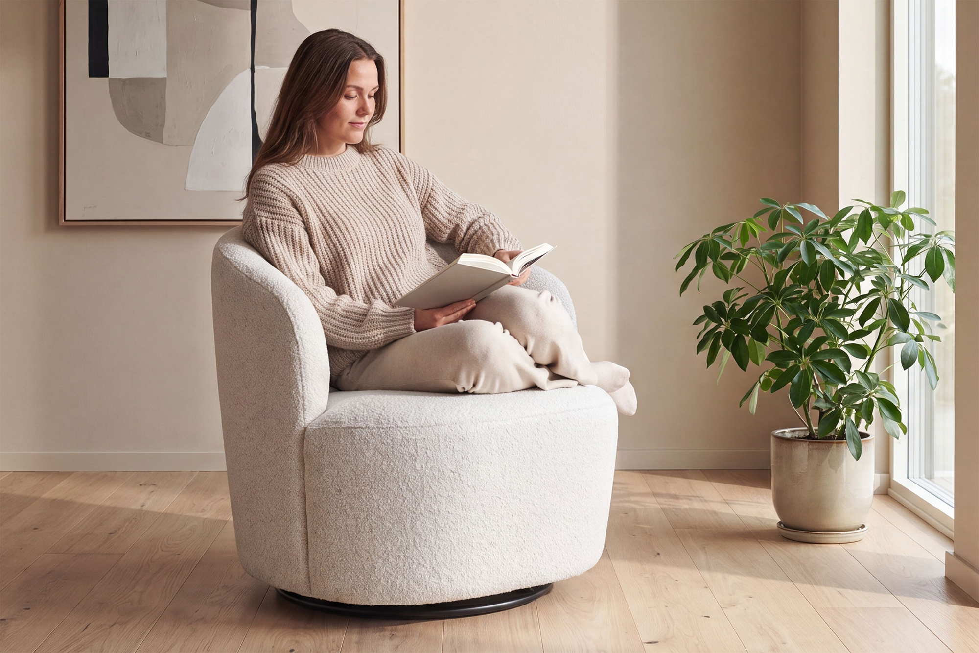 Svale svingstol liten Ote Cloud 113 Lys Beige
