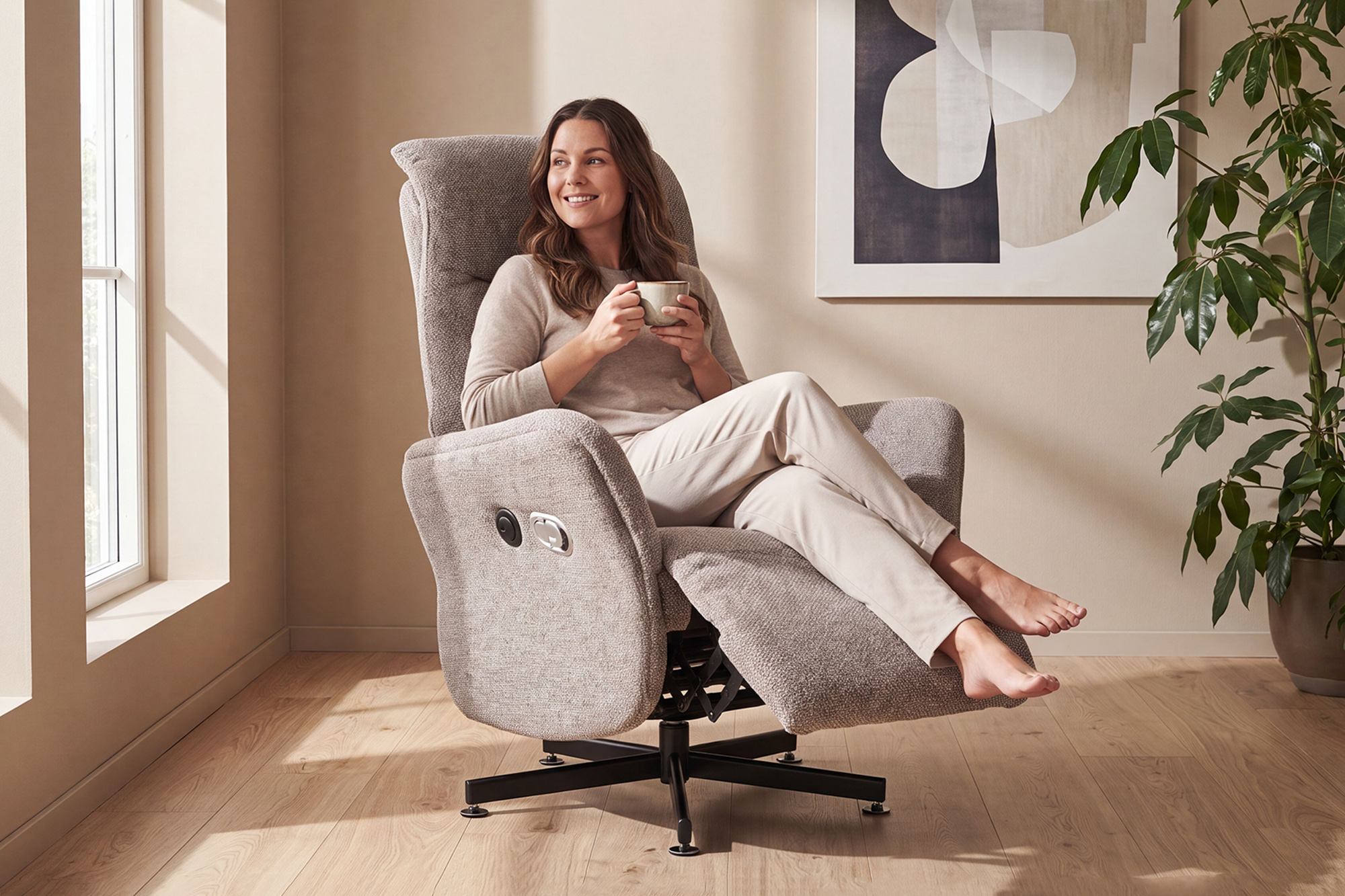 Aurora Elektrisk Recliner Grå