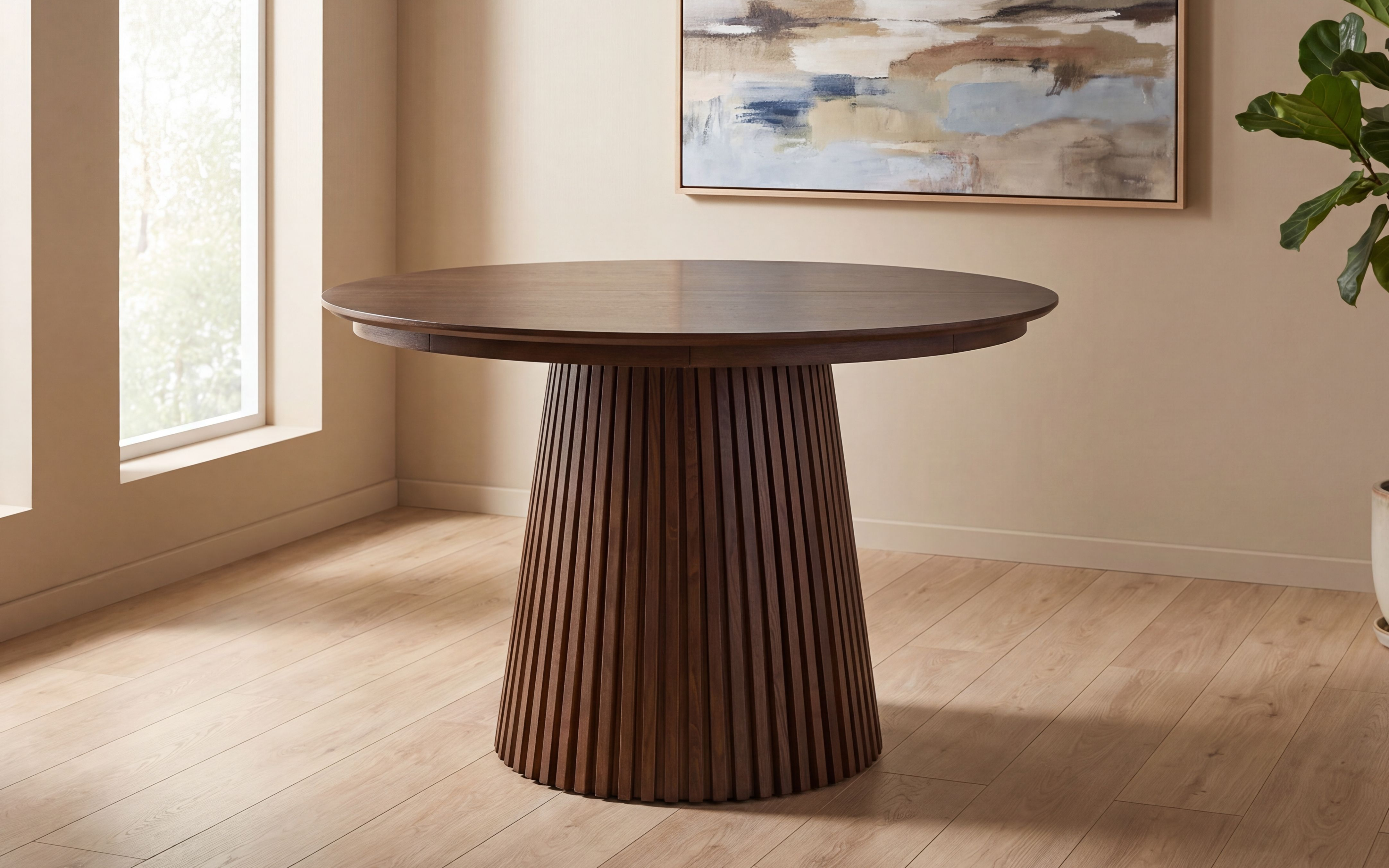 Olivia Rundt Uttrekk Spisebord Dia120-280 x H75cm Røkt
