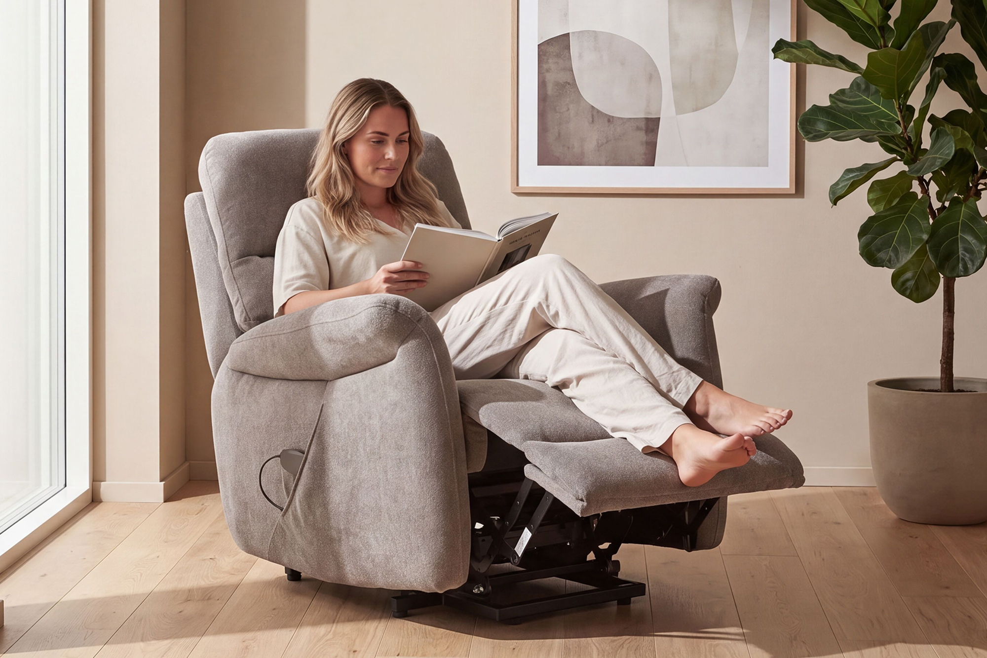 Hans Elektrisk Recliner med Lift-up Beige - bilde 1