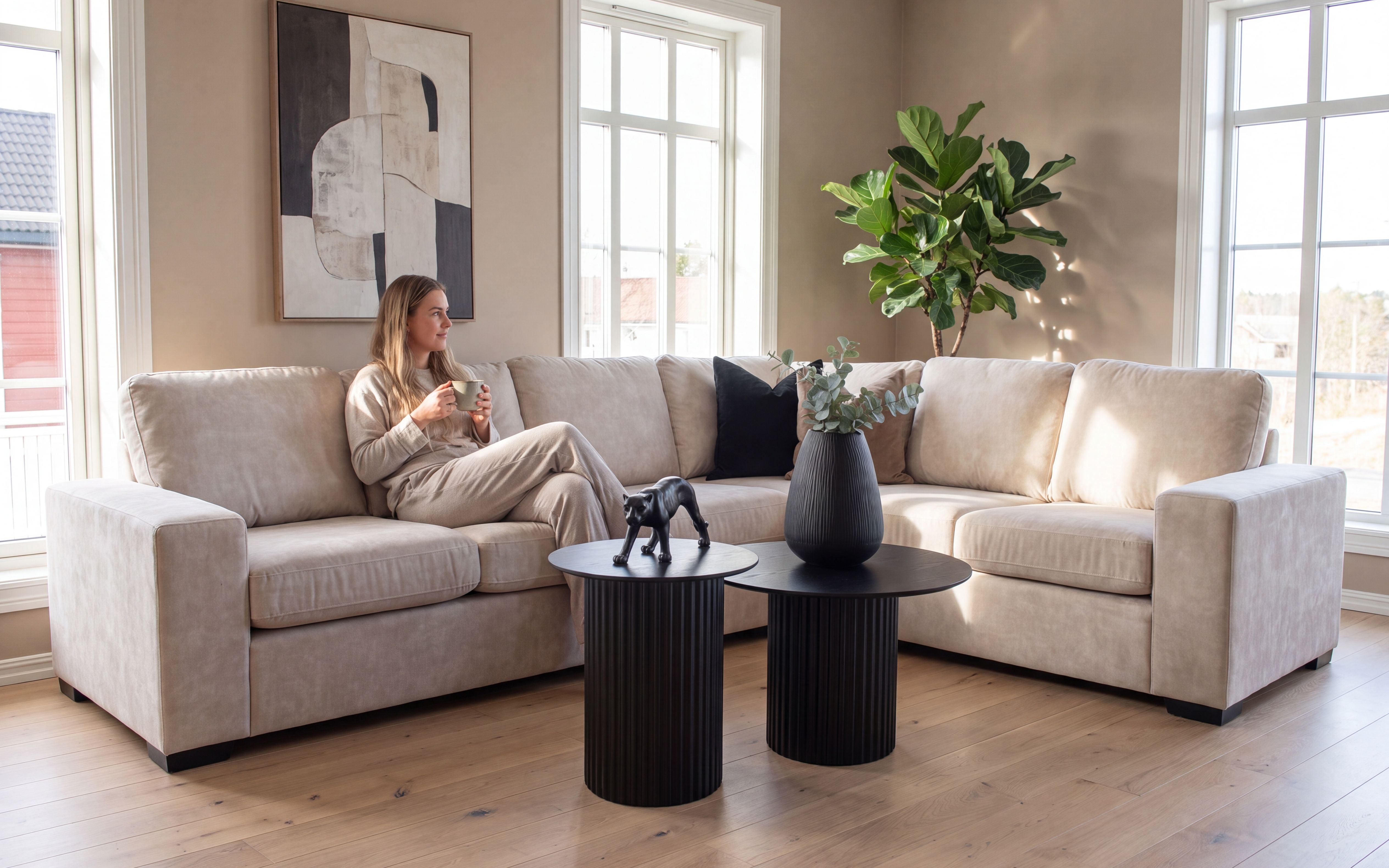 Narve Vendbar Hjørnesofa 226x286
