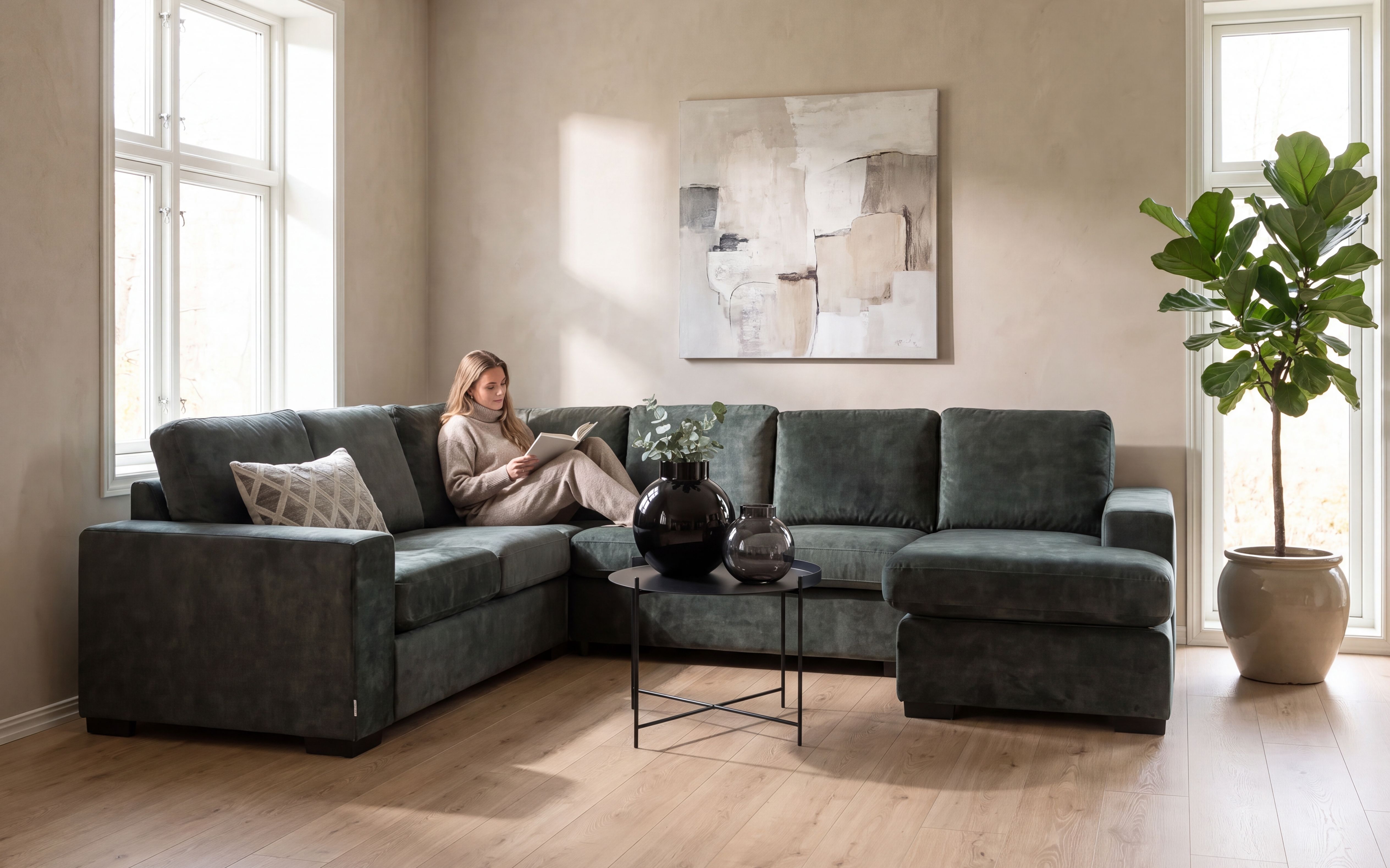Narve Hjørnesofa Vendbar Divan 286x226