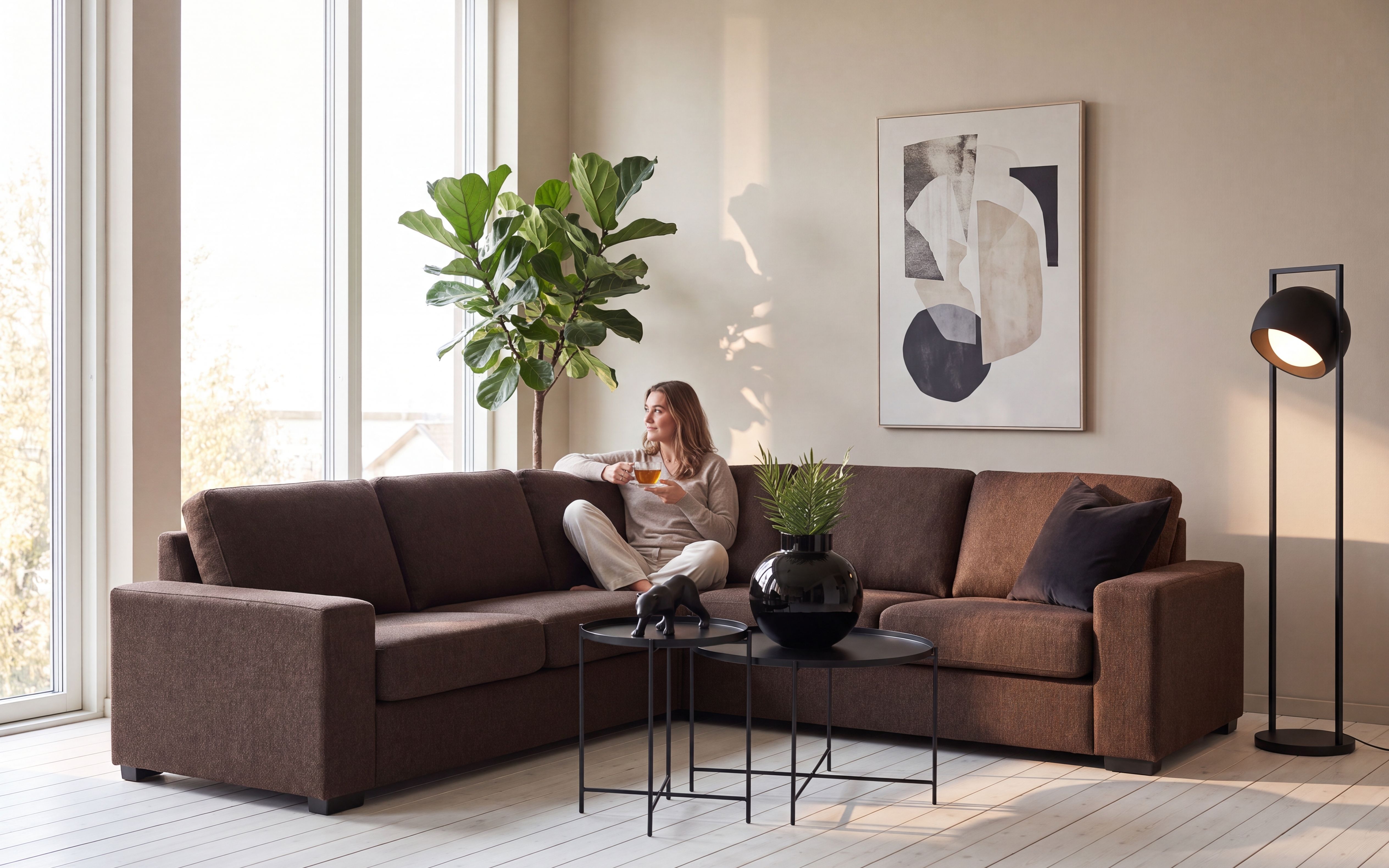 Narve Vendbar Hjørnesofa 226x286