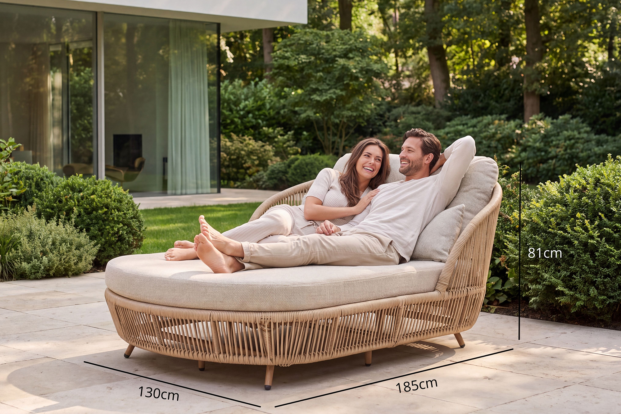 Sissel Daybed Natur Flett Beige Sunfab Puter miniatyr 2