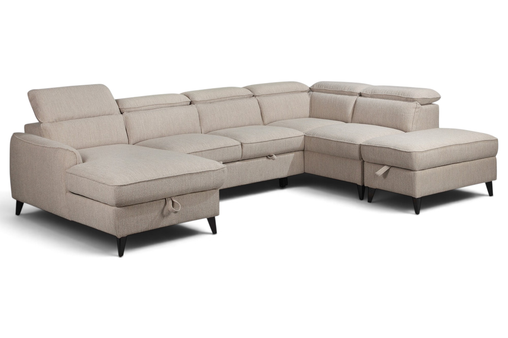Edvin U-Sovesofa Med Oppbevaring Natur miniatyr 4