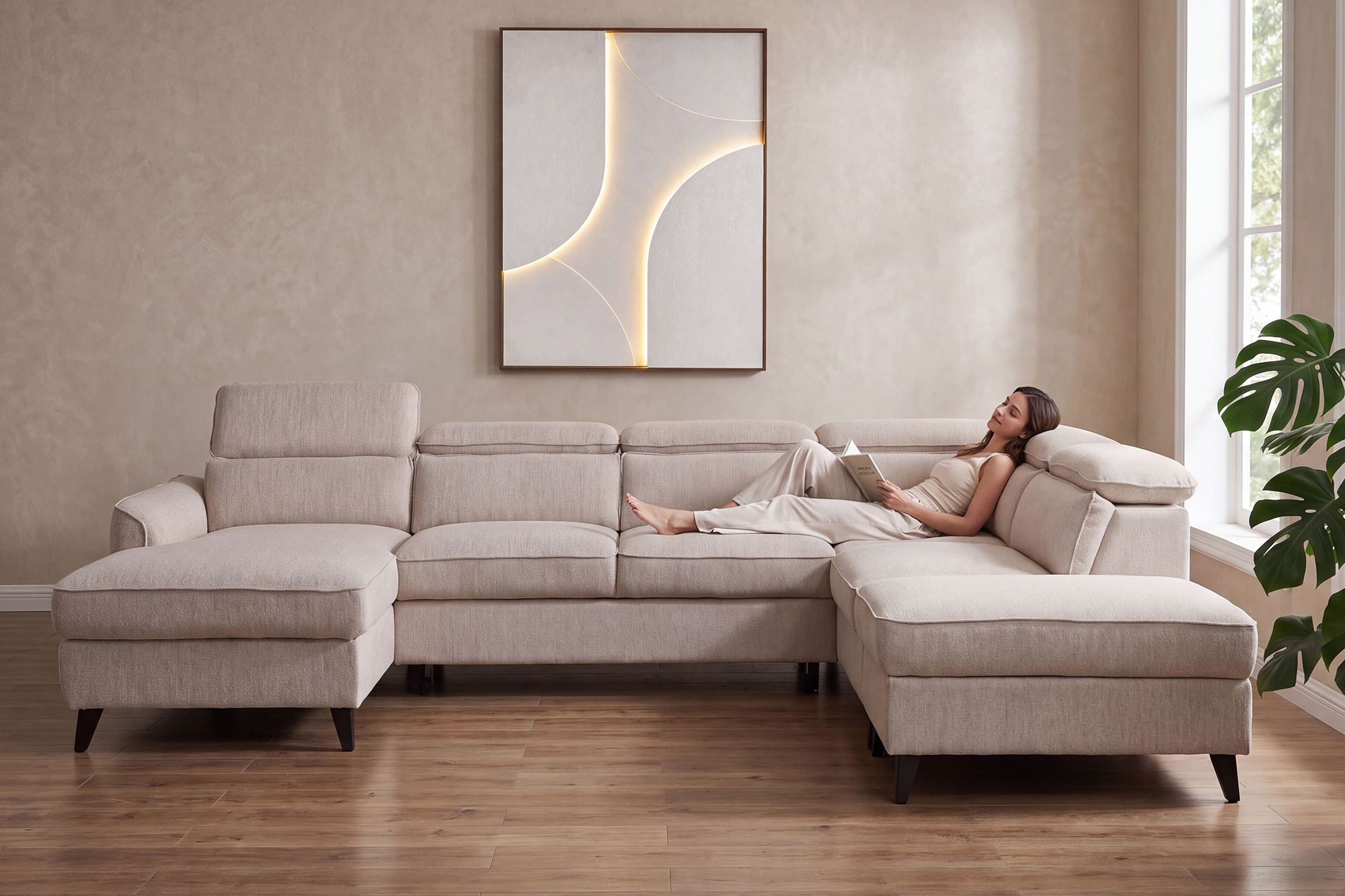 Edvin U-Sovesofa Med Oppbevaring