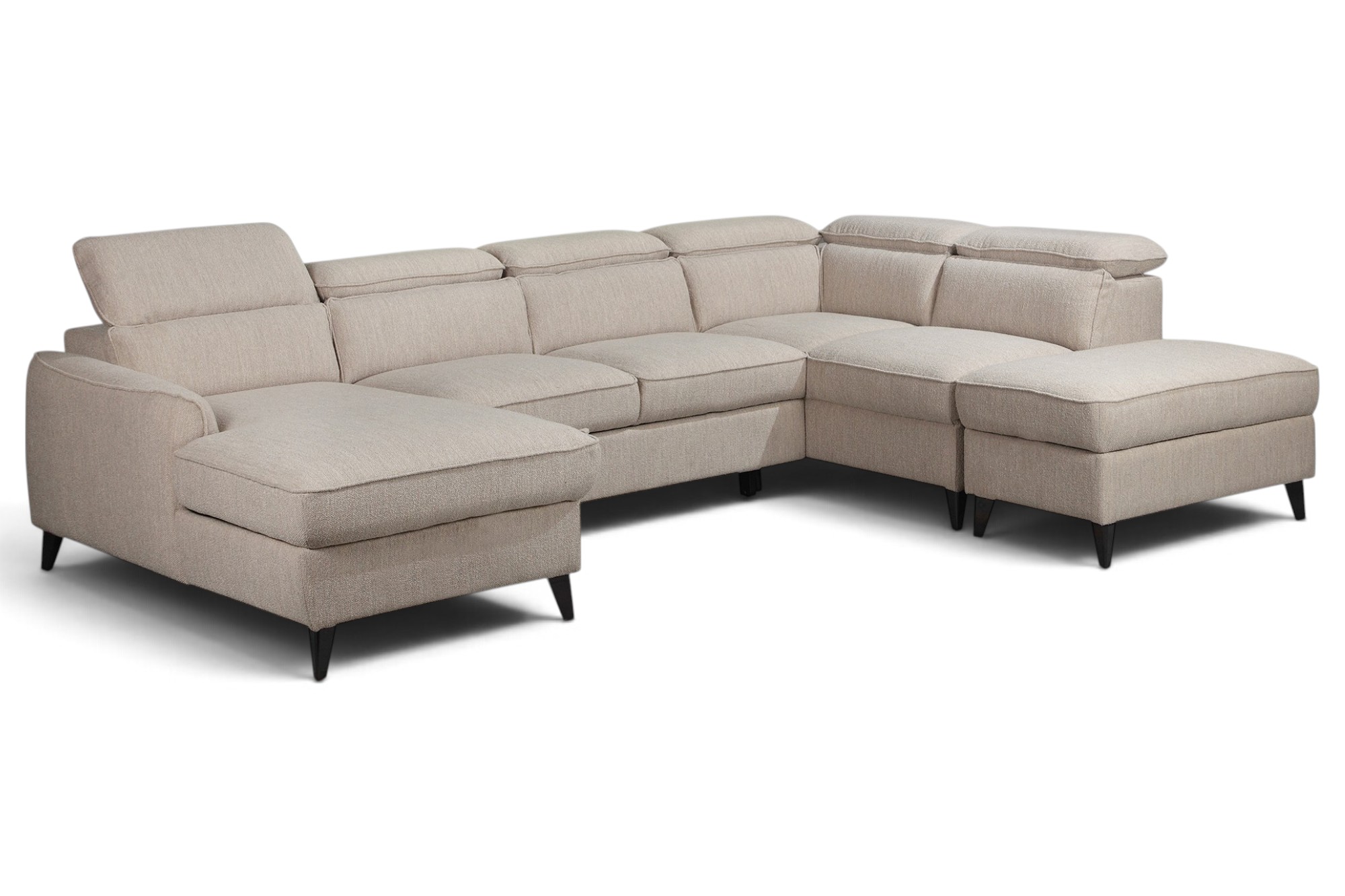Edvin U-Sovesofa Med Oppbevaring Natur miniatyr 3