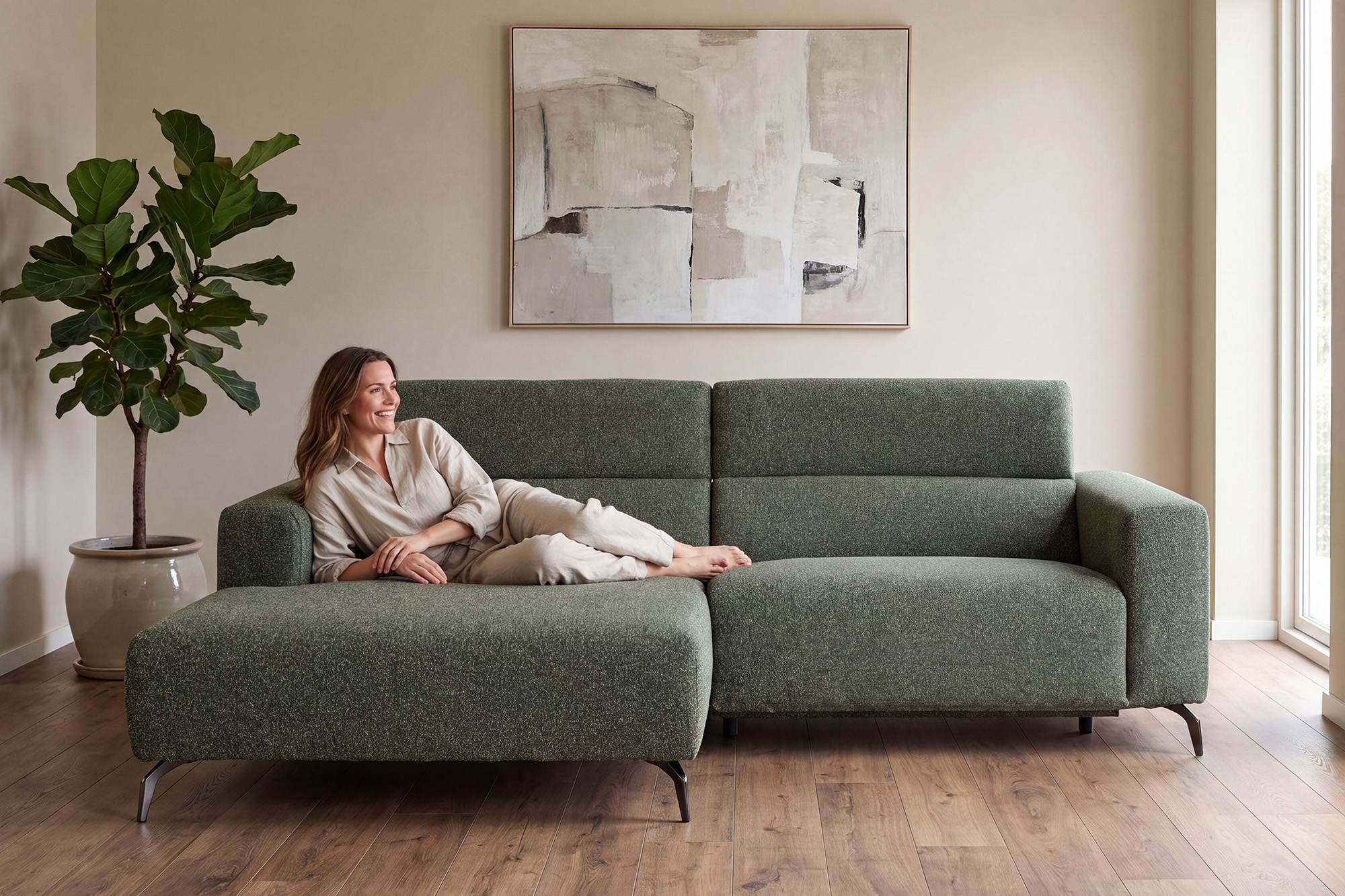 Trym Elektrisk Recliner Modul Høyre Ote Cloud Grønn 355