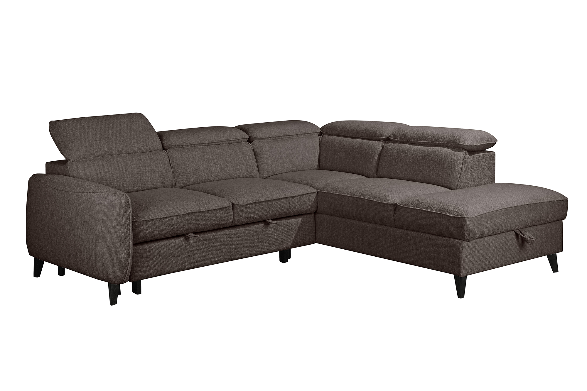 Edvin Sovesofa Med Høyre Sjeselong Og Oppbevaring Brun miniatyr 3