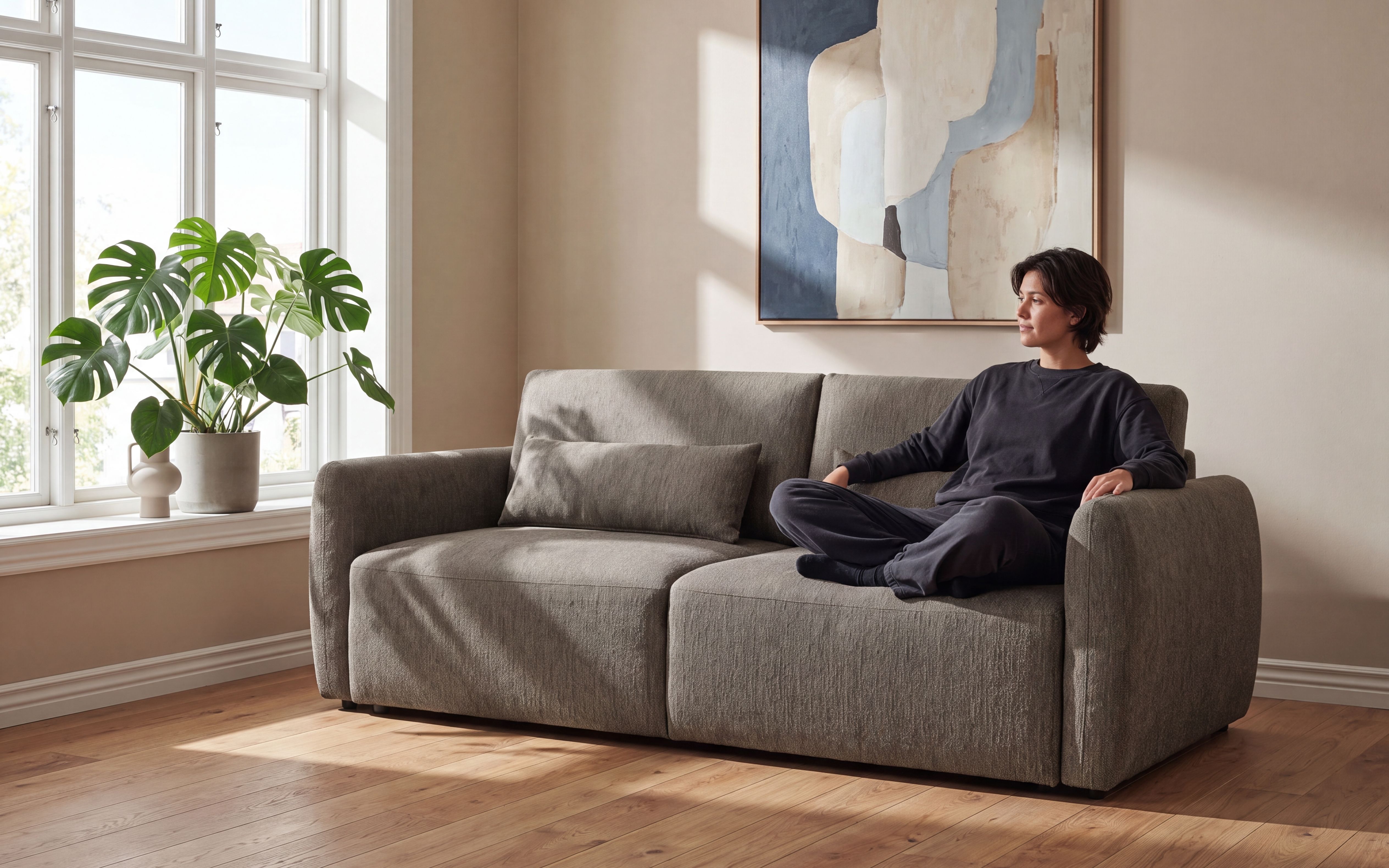 Hedda 3 seter Sovesofa Brun