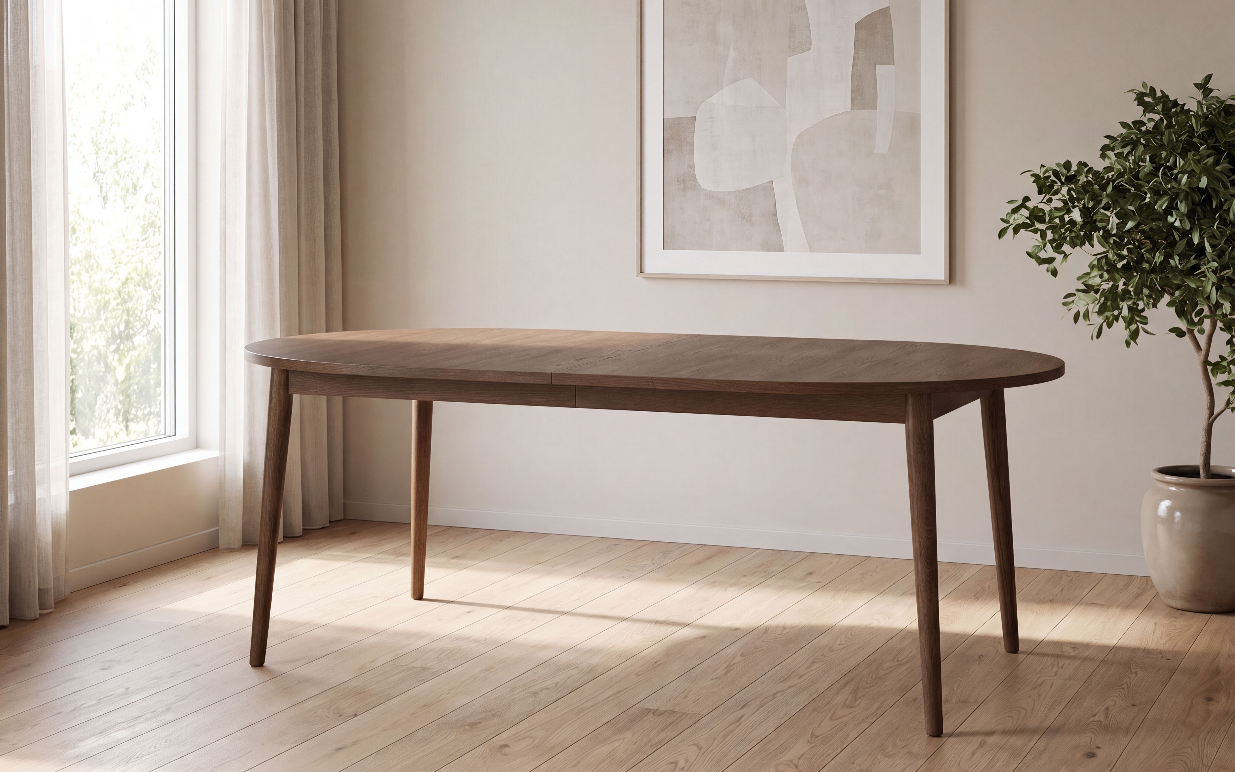 Sophie Oval Spisebord 210cm Røkt Eik