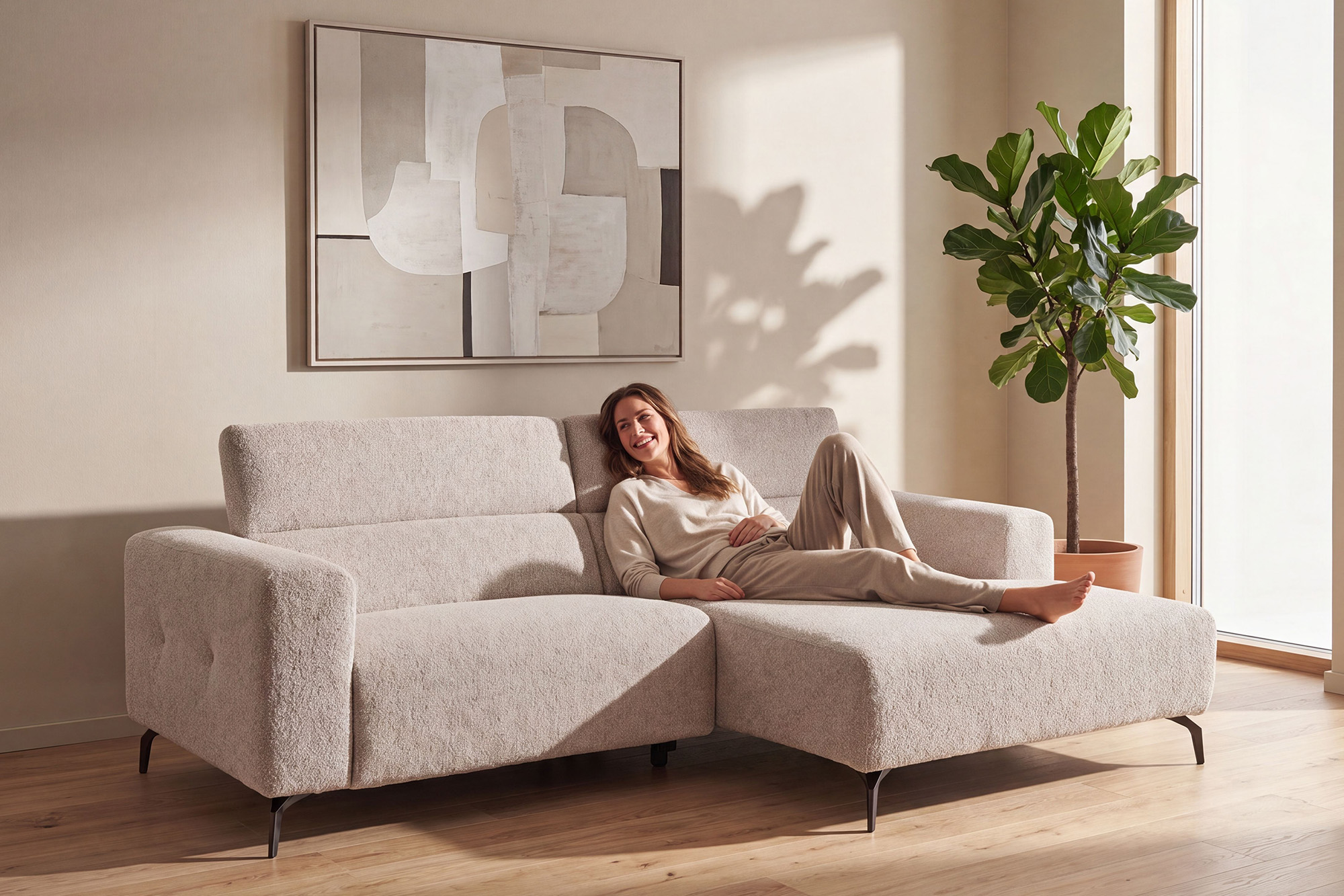 Trym Elektrisk Recliner Chaiselongsofa 278x125