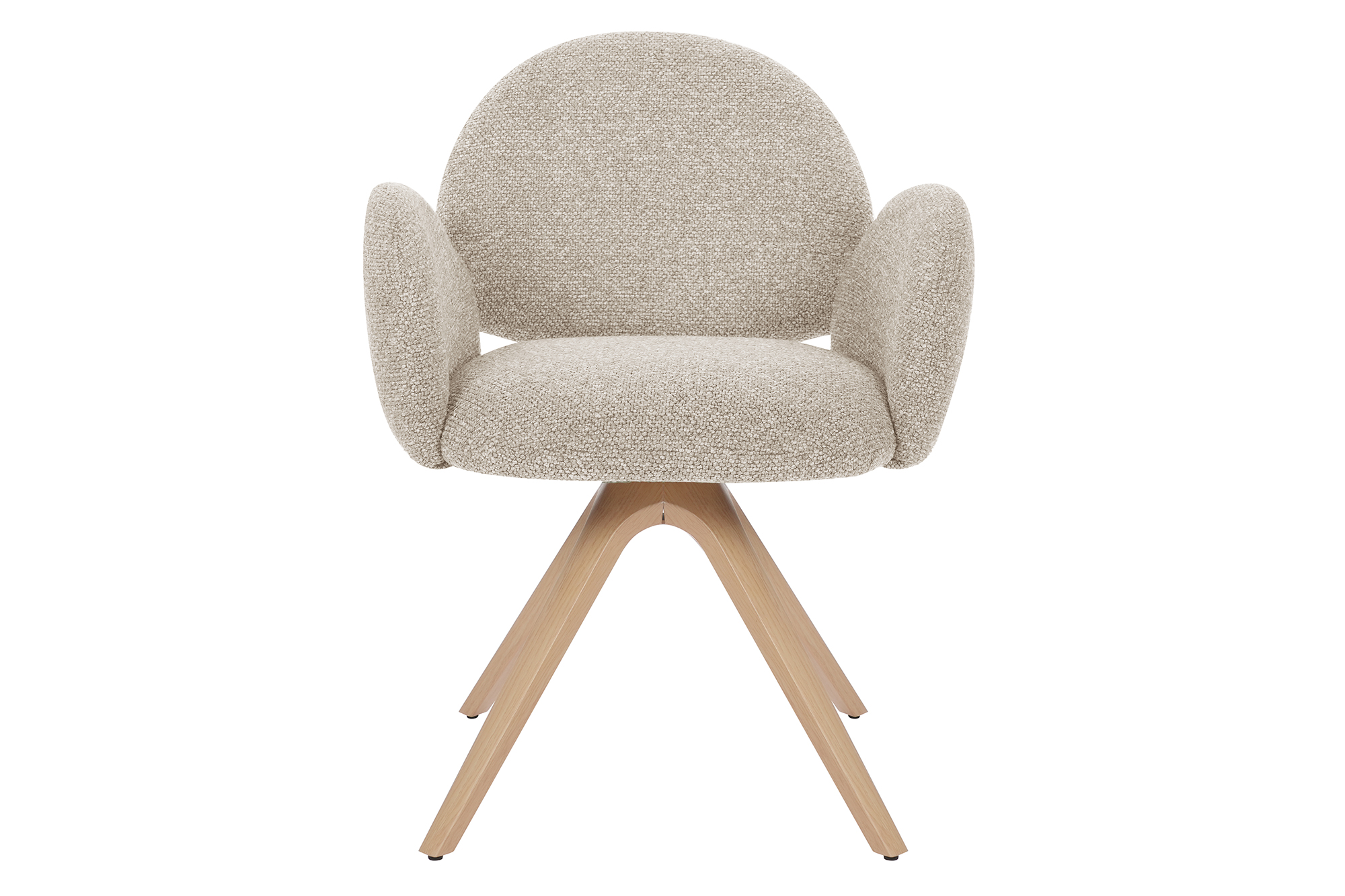 Lilly Spisestol Beige Med Natur Bein
