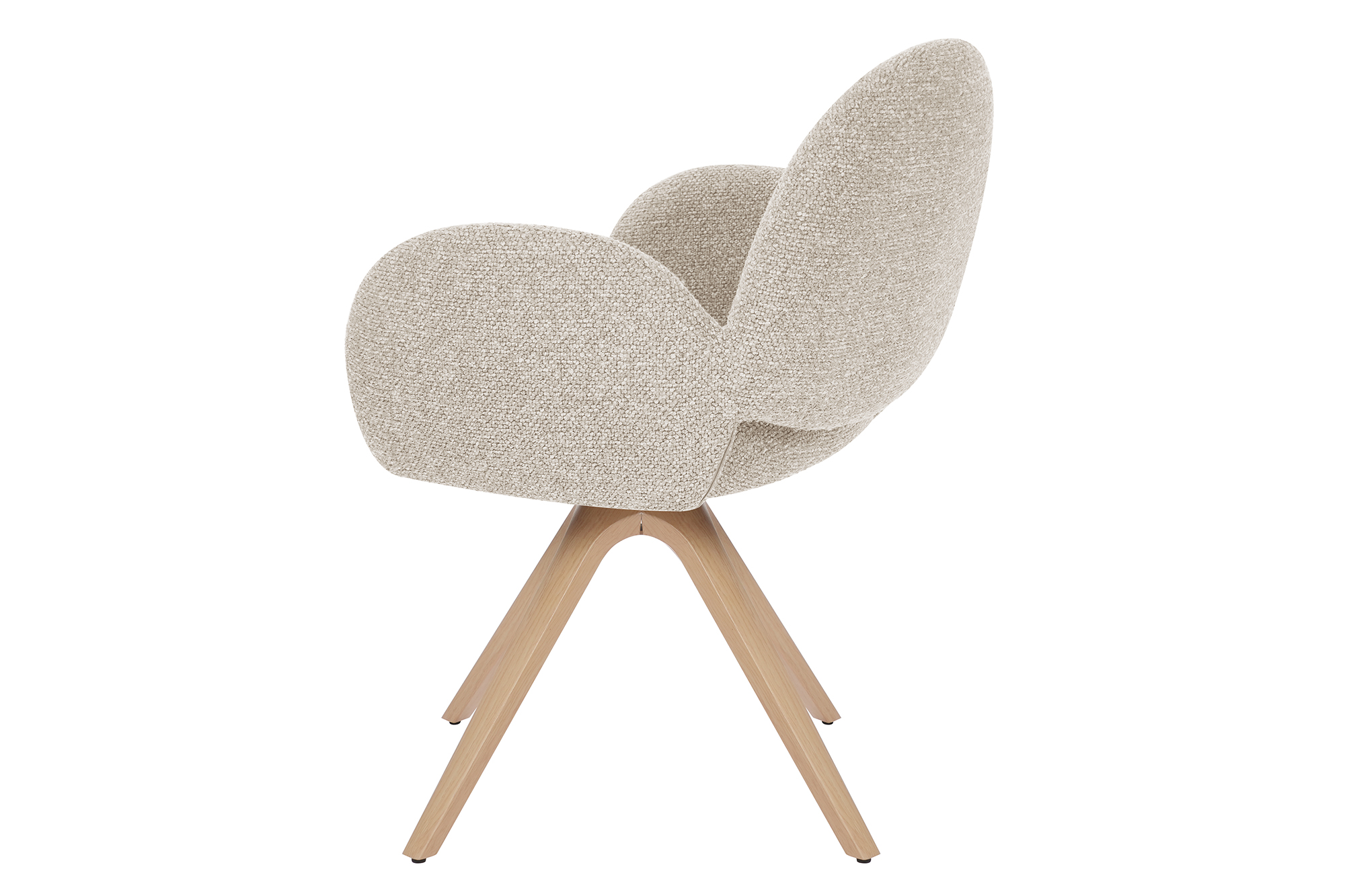 Lilly Spisestol Beige Med Natur Bein