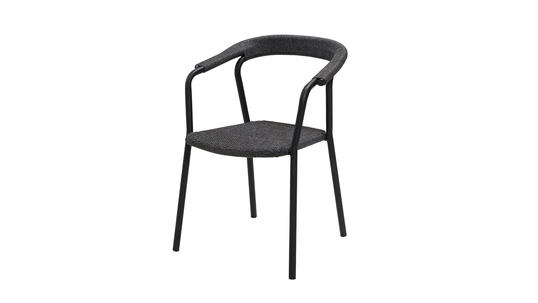 Noble spisestol stablebar Mørk grå Cane-line soft rope