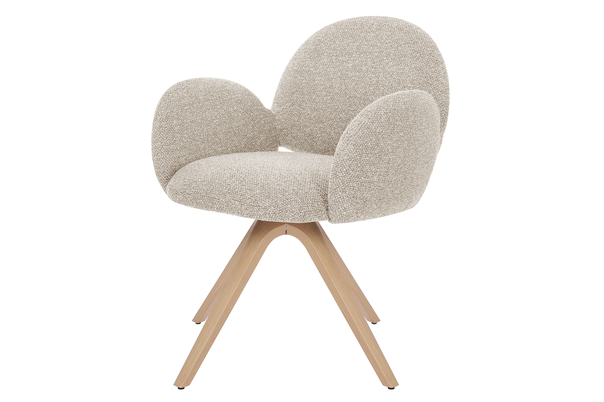 Lilly Spisestol Beige Med Natur Bein