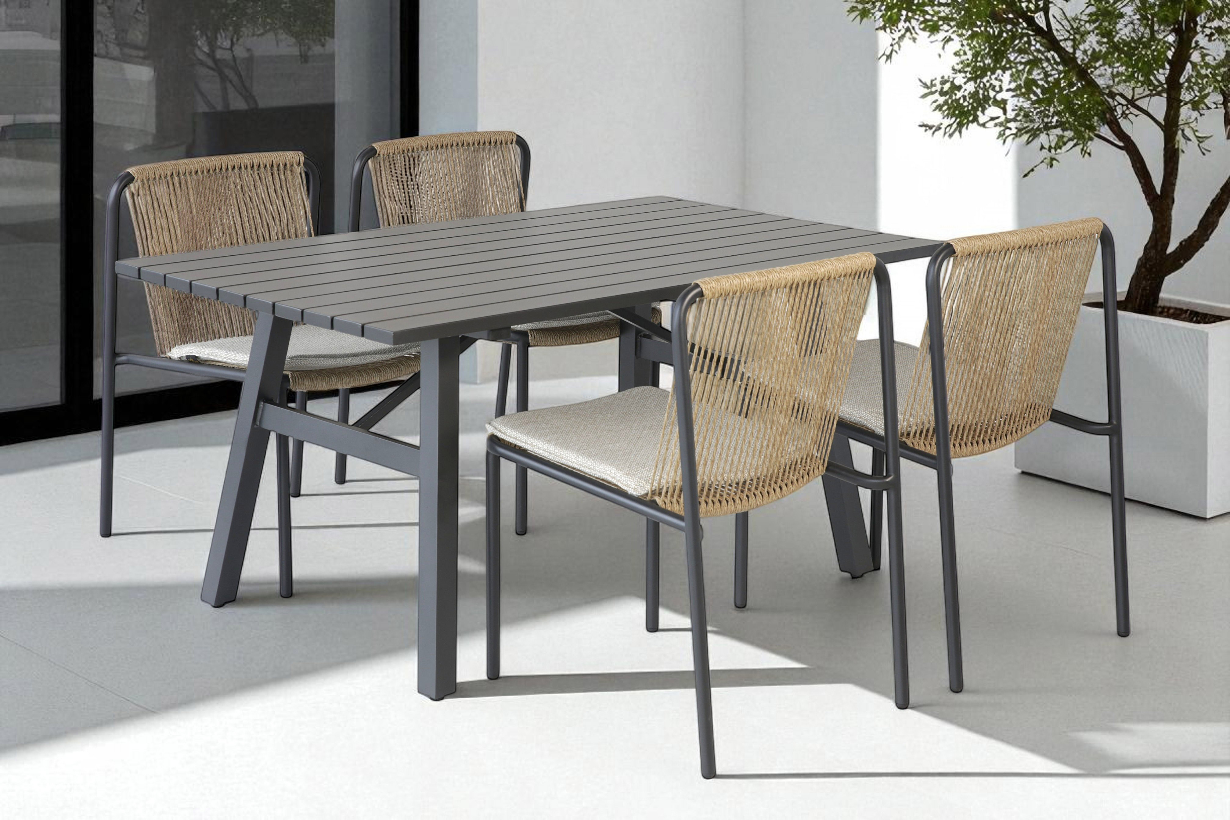 Hagepute Ella Spisestol Beige Sunfab 45x45x2,5cm
