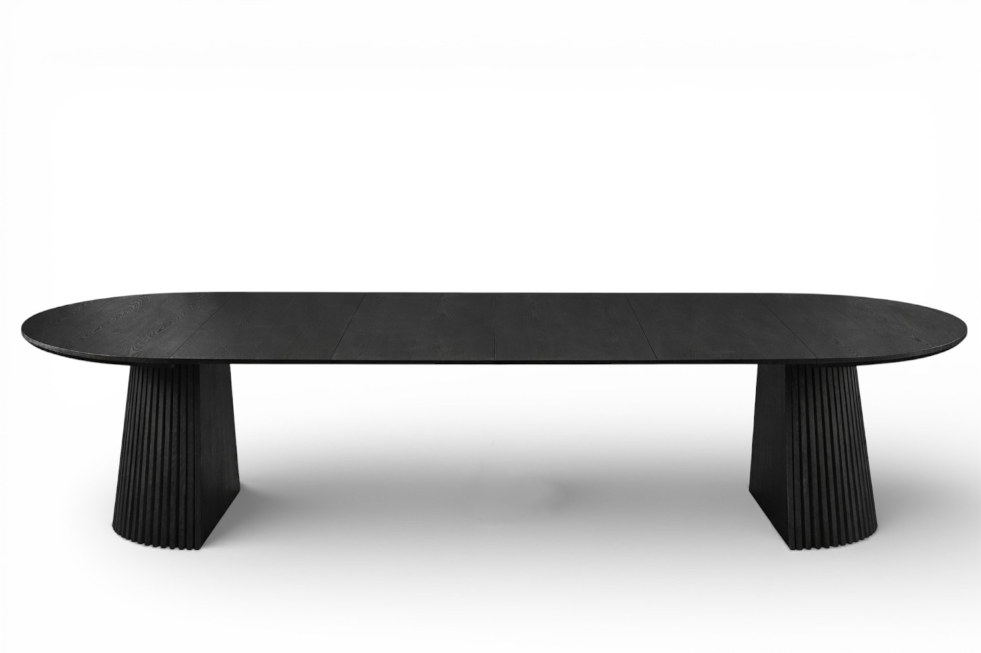 Olivia Rundt Uttrekk Spisebord Dia120-280 x H75cm Sort