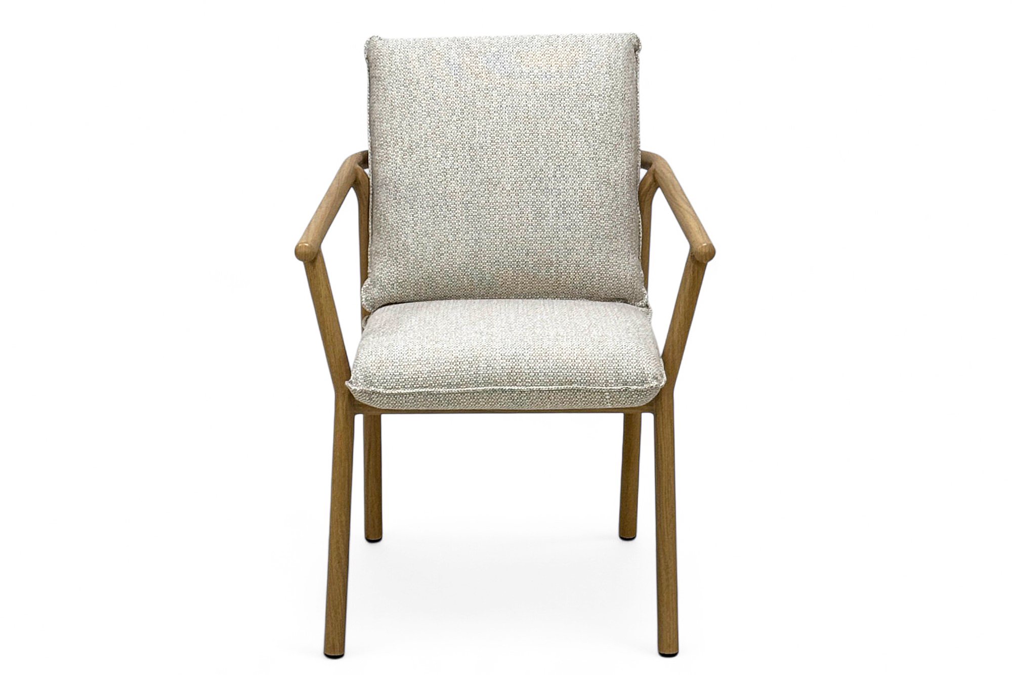 Une Spisestol Teak OakShield aluminium Beige Sunfab pute