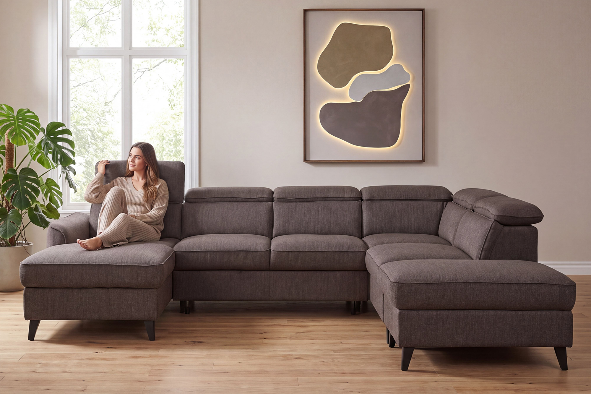 Edvin U-Sovesofa Med Oppbevaring