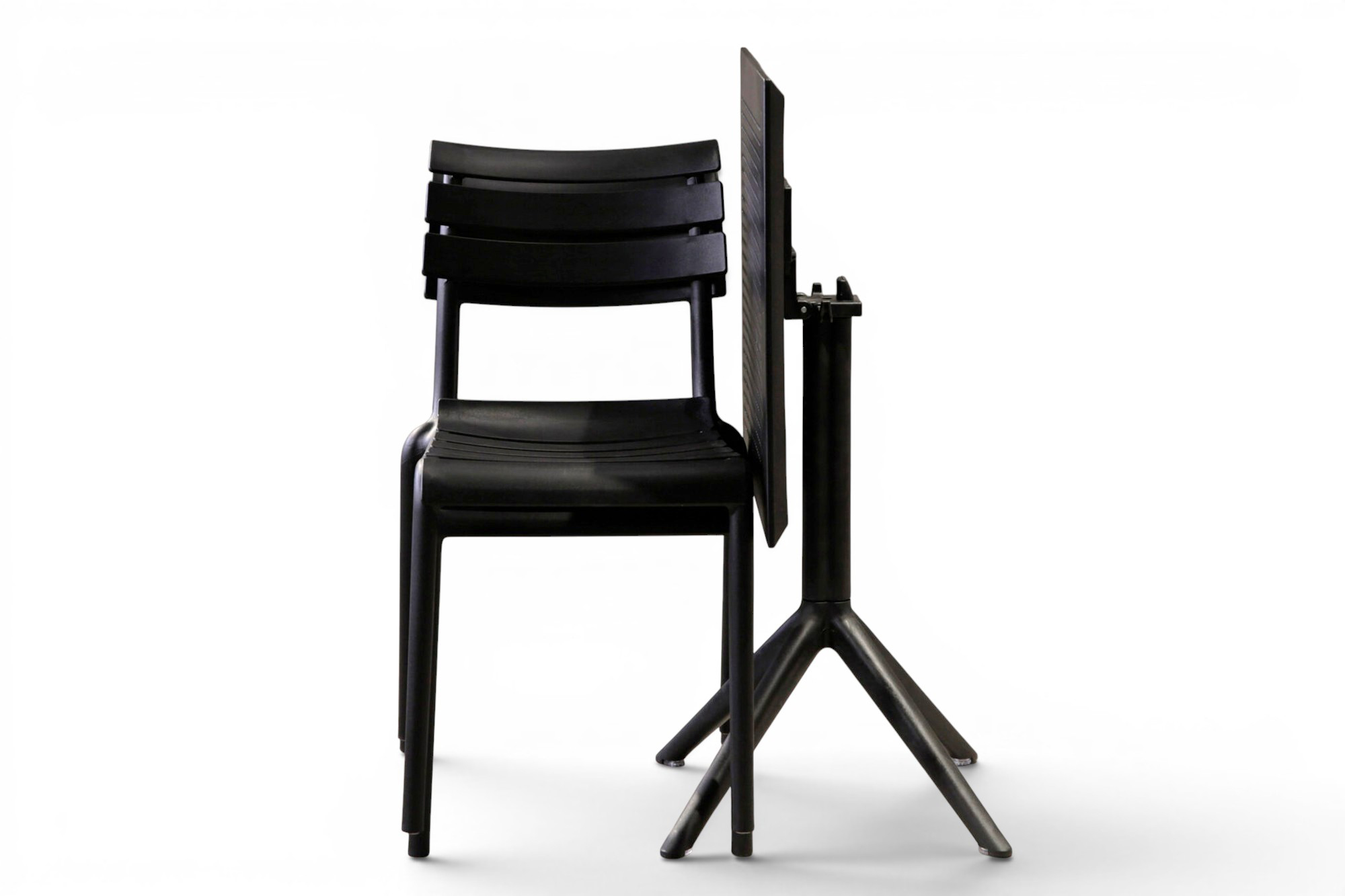 Sky Kafesett-Sort foldebord 60x60xH74 sort Helen spisestoler