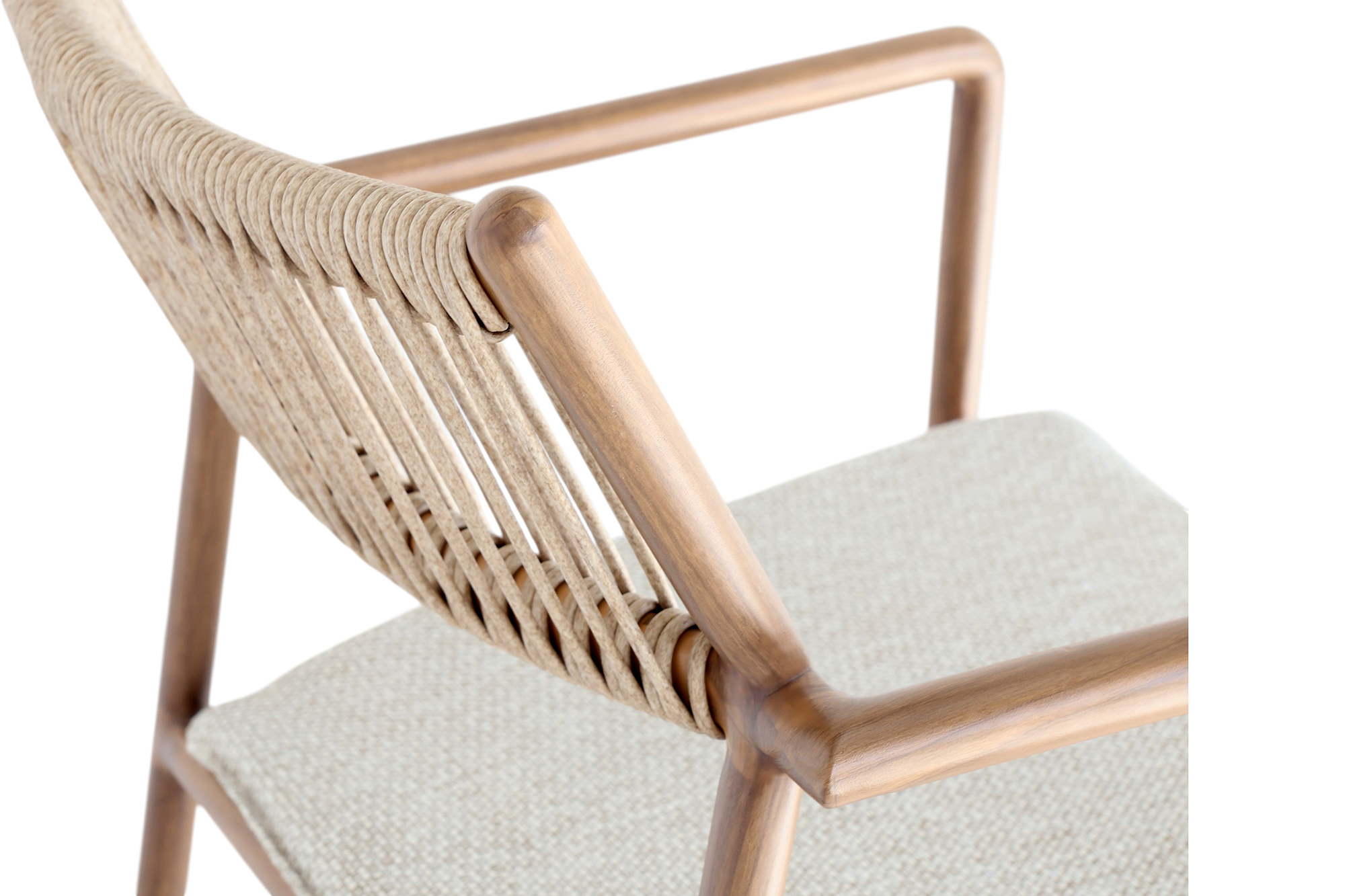 Une spisegruppe 145x81.5 Oakshield med 4 Thor spisestoler-natur beige sunfab