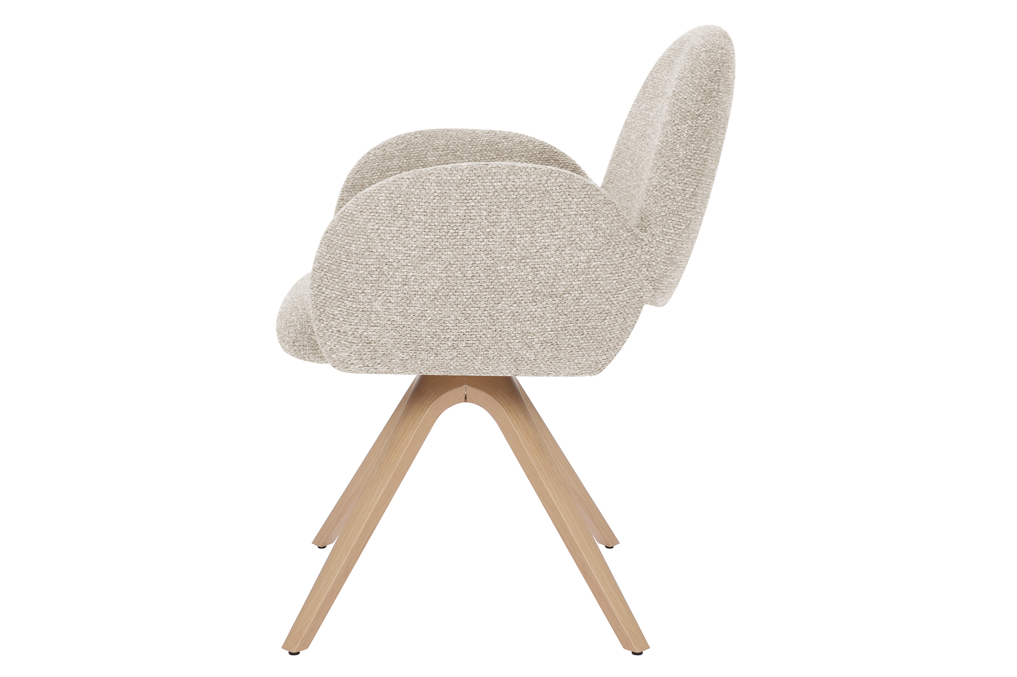 Lilly Spisestol Beige Med Natur Bein