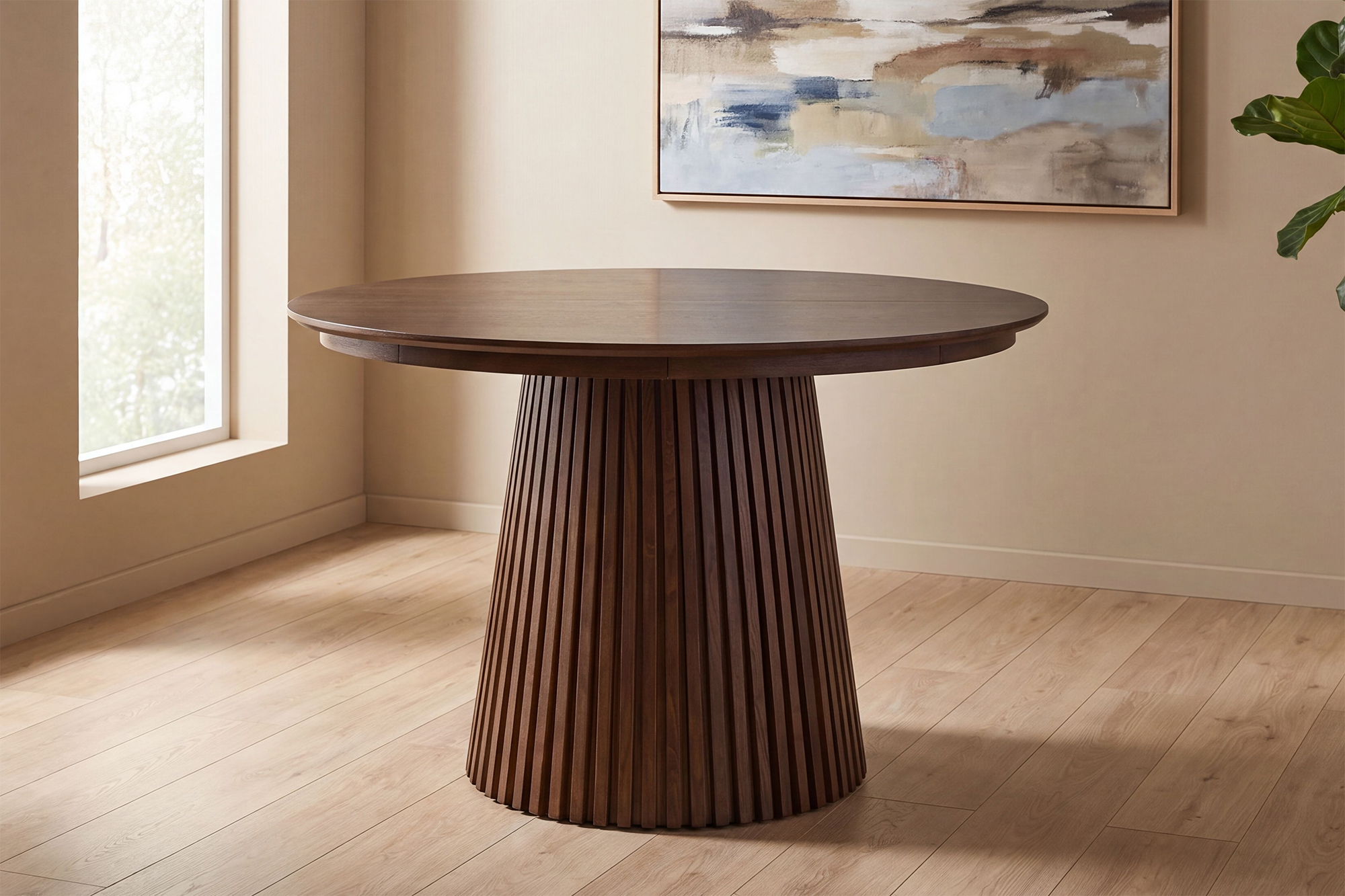 Olivia Rundt Uttrekk Spisebord Dia120-280 x H75cm Røkt