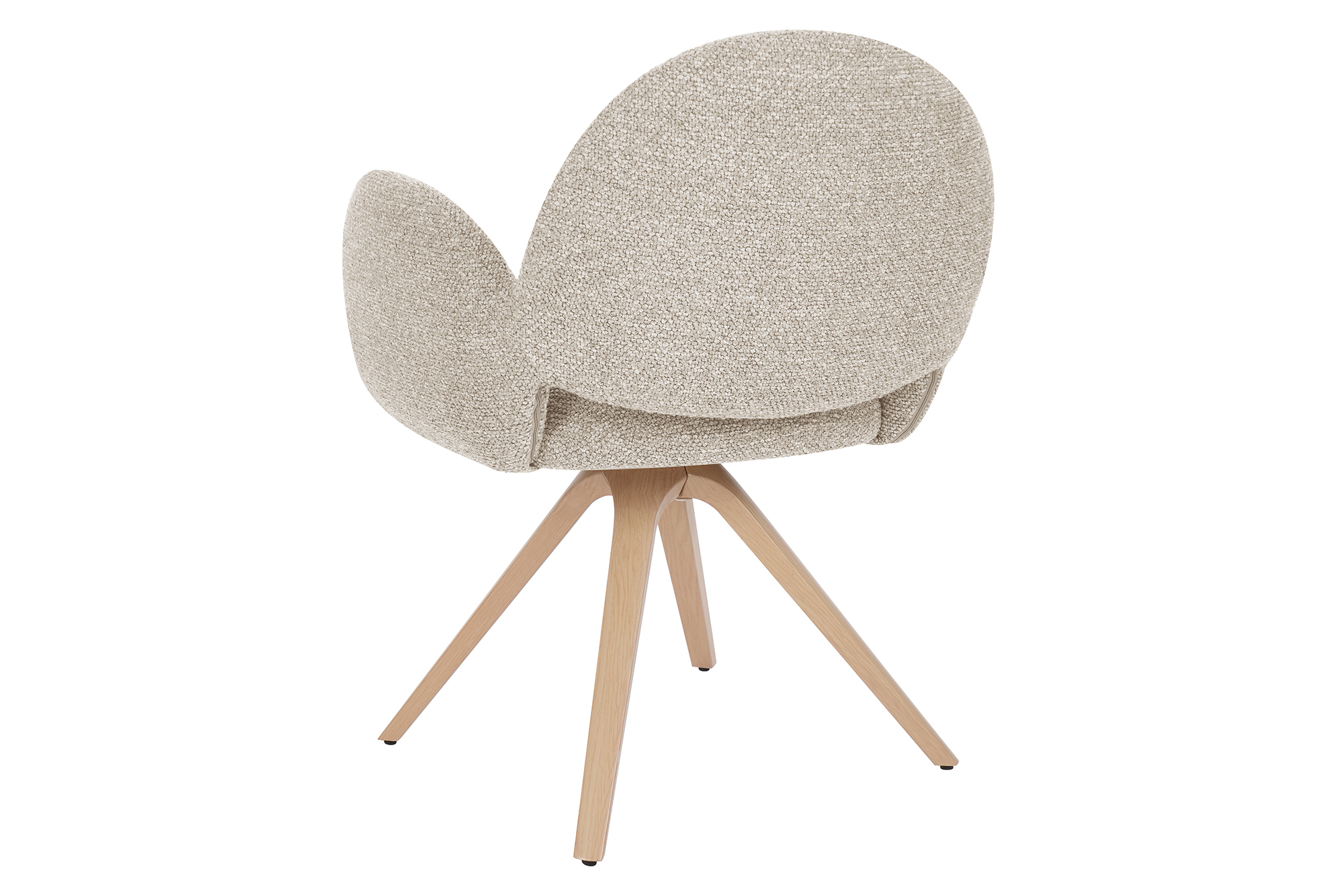 Lilly Spisestol Beige Med Natur Bein