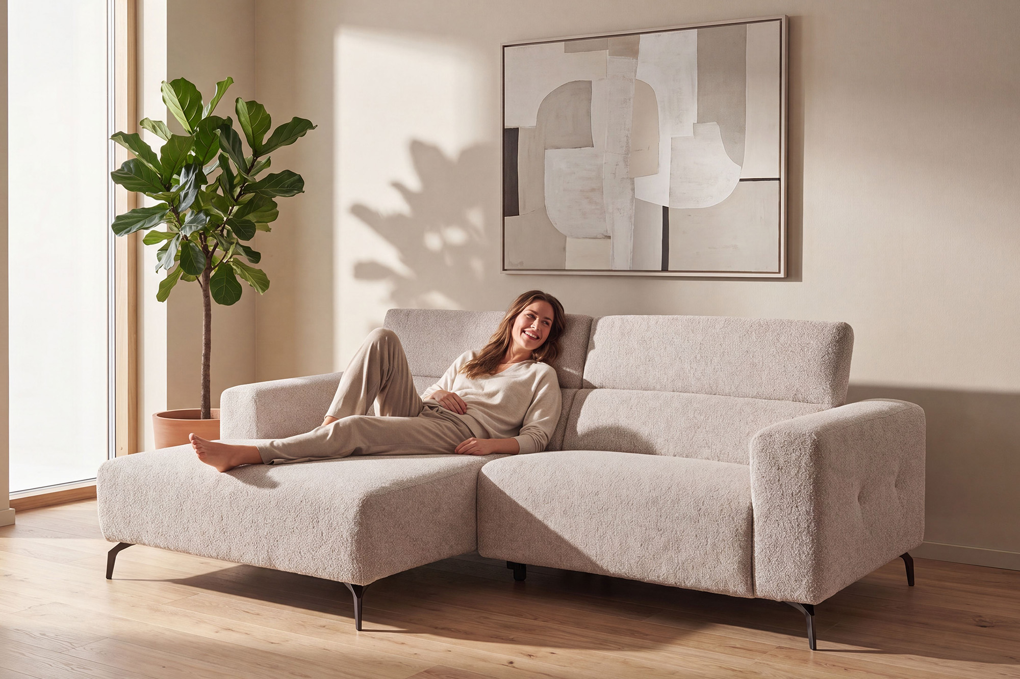 Trym Elektrisk Recliner Chaiselongsofa 278x125
