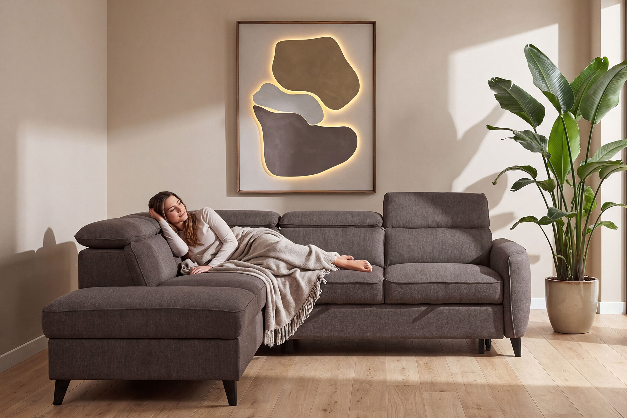 Edvin Sovesofa Med Sjeselong Og Oppbevaring