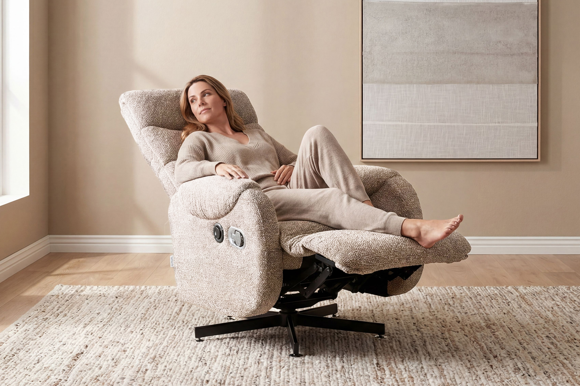 Sivert Elektrisk Recliner Beige