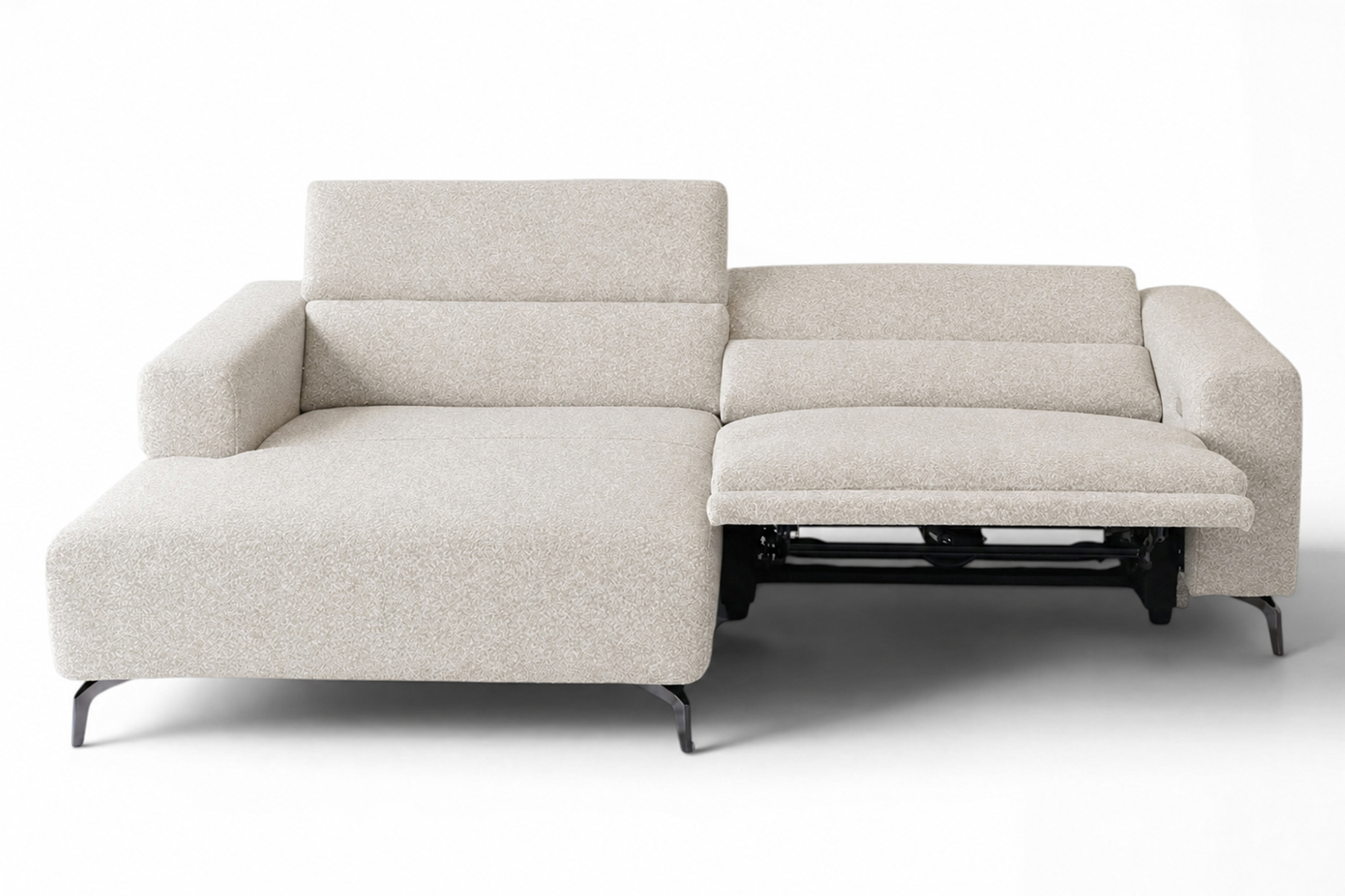 Trym Elektrisk Recliner Chaiselounge sofa Venstre Beige miniatyr 2