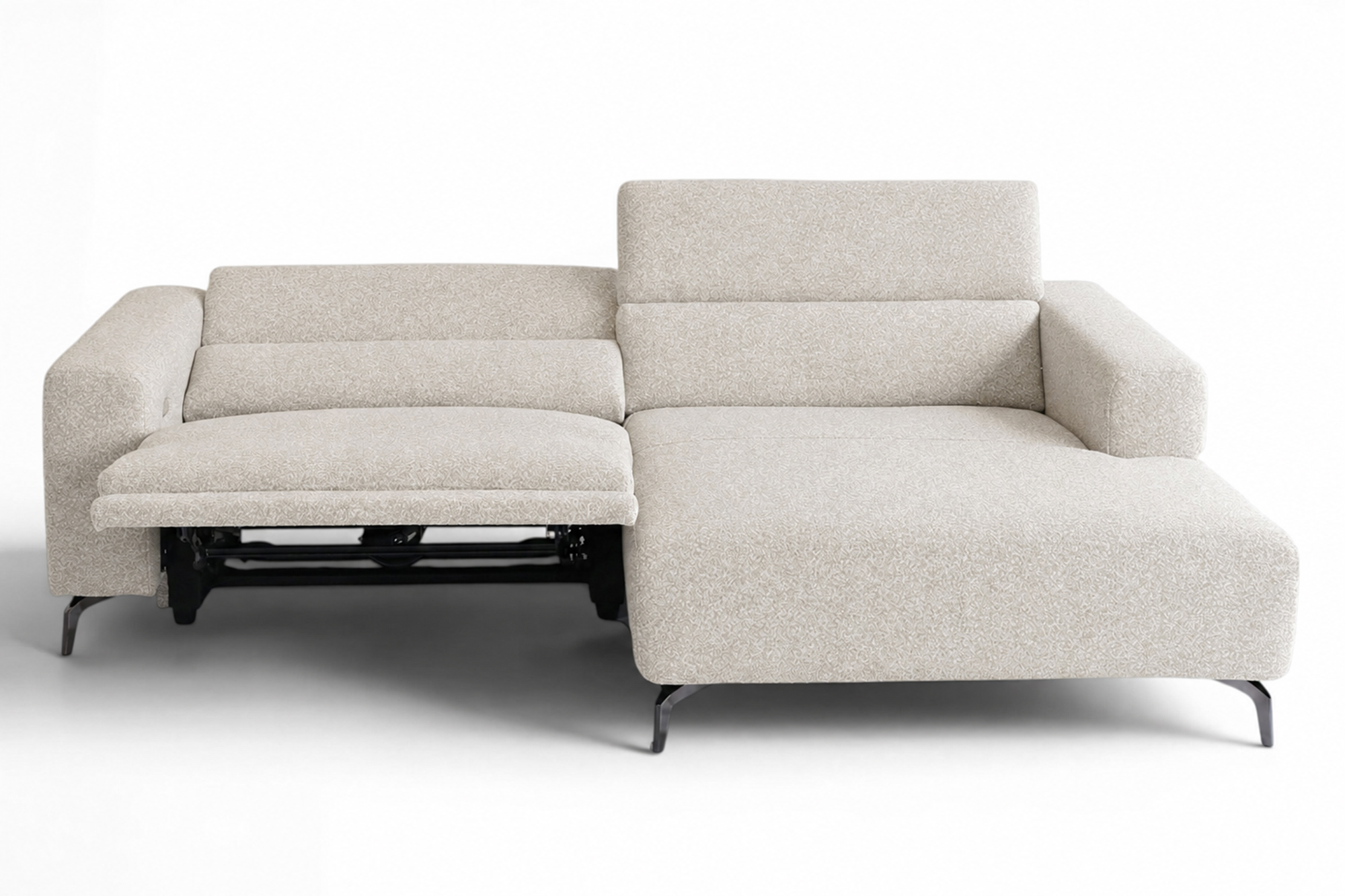 Trym Elektrisk Recliner Chaiselounge sofa Høyre Beige miniatyr 3