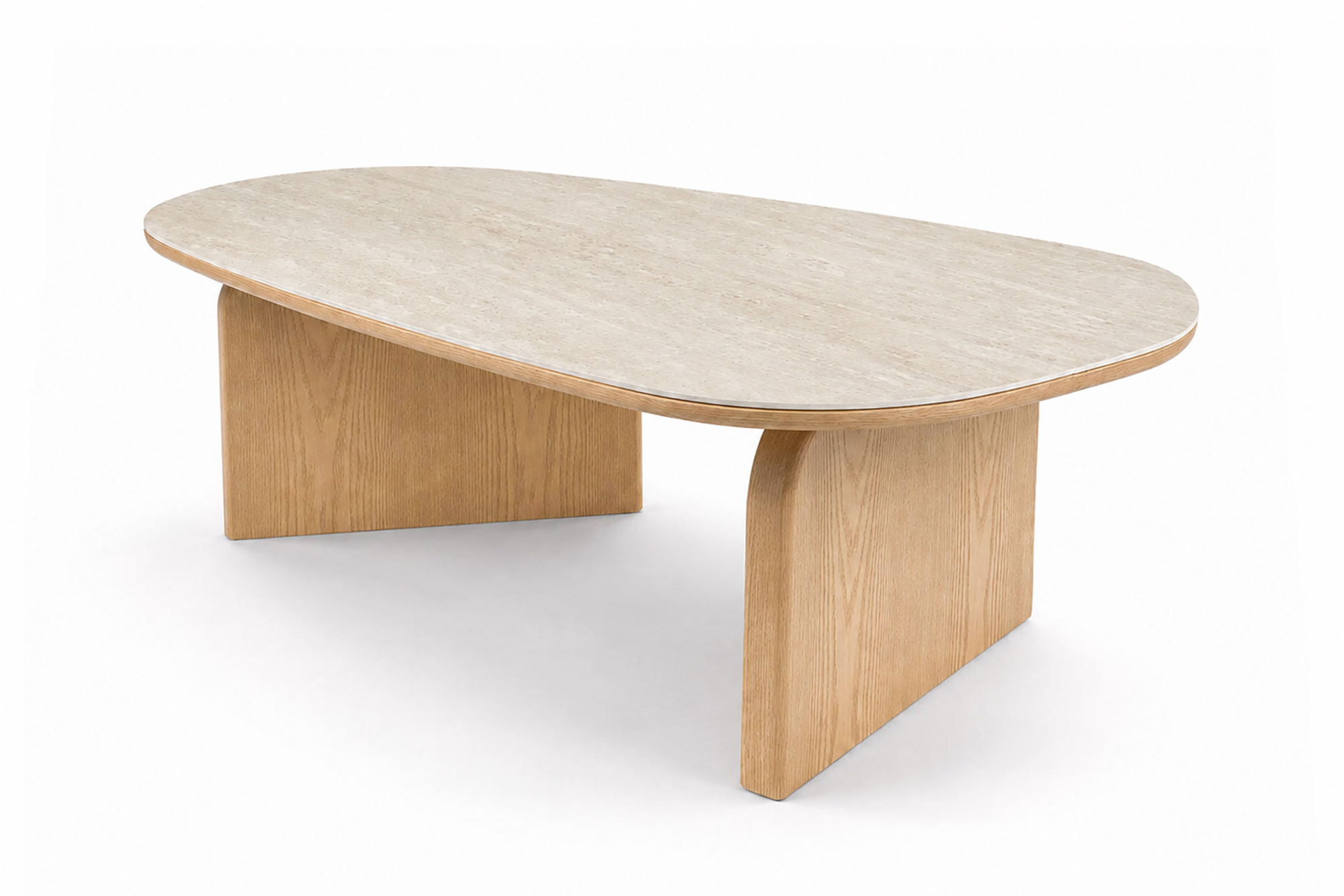 Jens Sofabord organisk 120x70x40 Natur og Sinterstone miniatyr 2