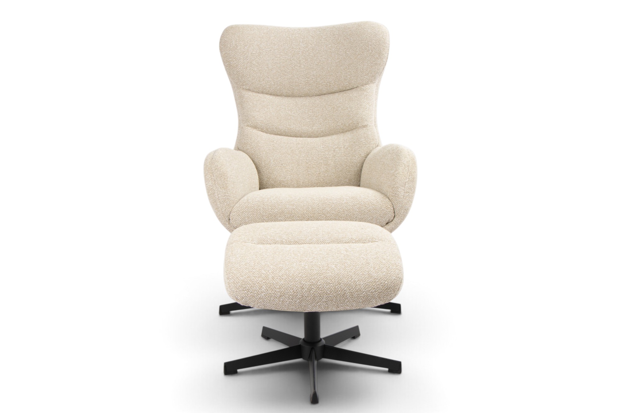Marion Hvilestol Med Fotskammel Beige miniatyr 3