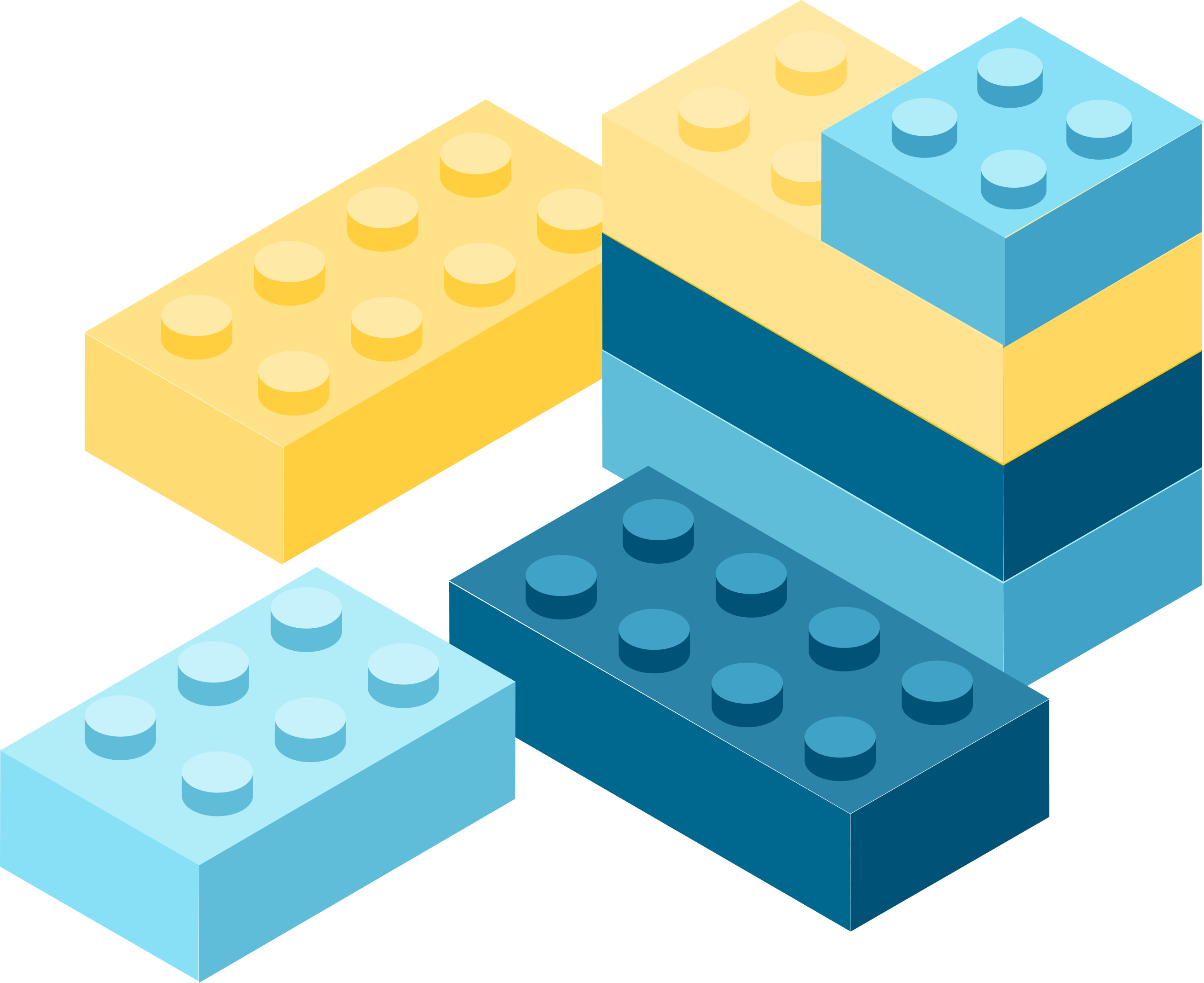 Illustration of colorful lego blocks