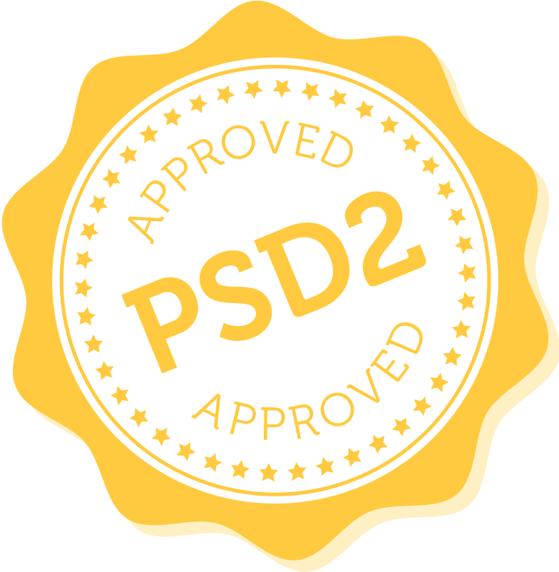 PSD2 approved Badge