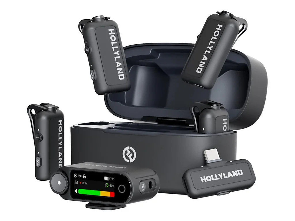 Hollyland Lark Max 2 Combo (Space Gray, with Camera RX + USB-C RX) Wireless Microphone