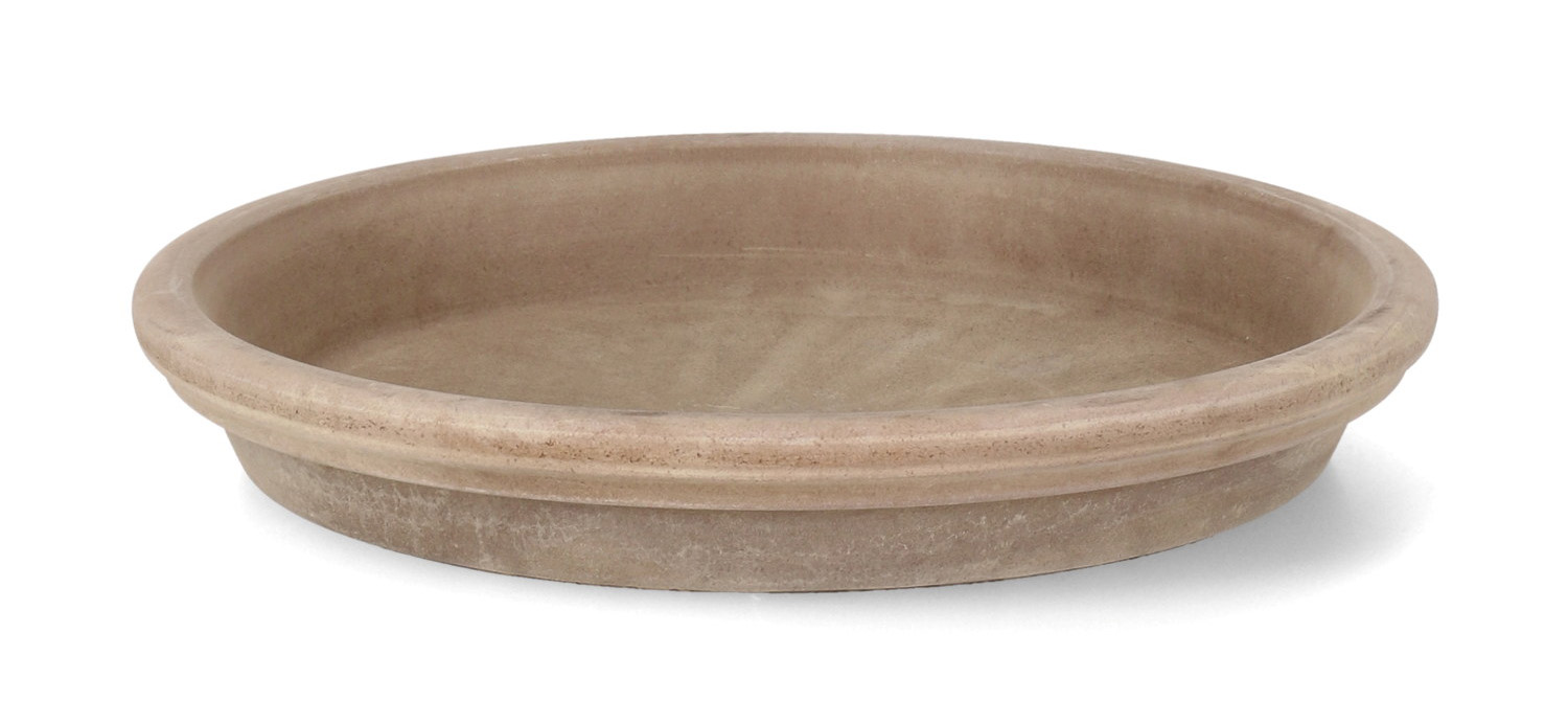 Mastello saucer D25 terracotta grey