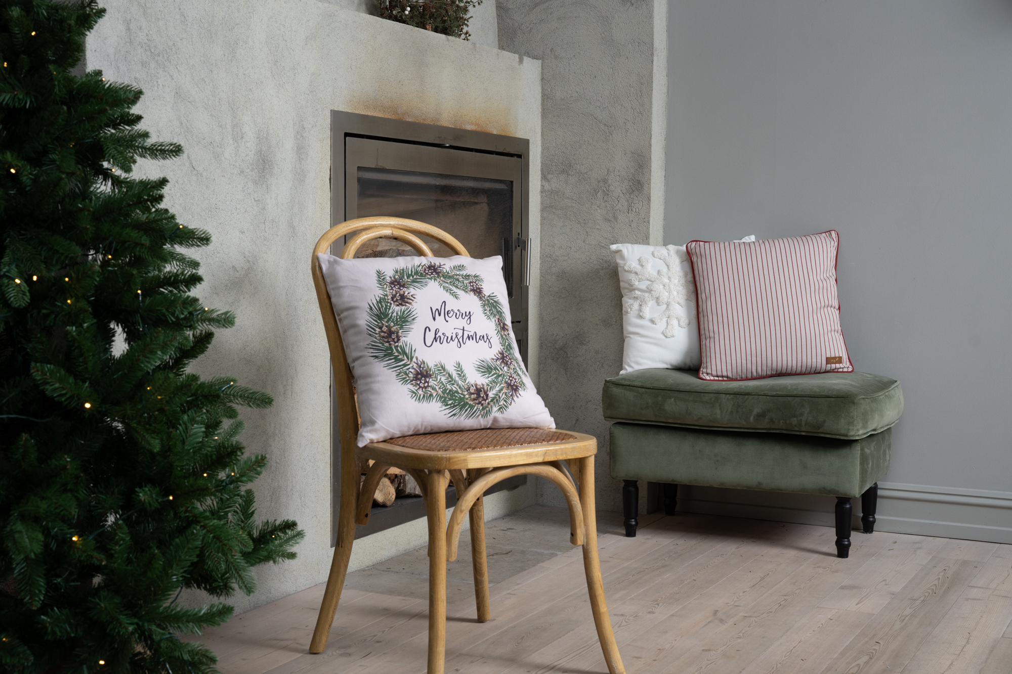 Snowy cushion 45x45 white