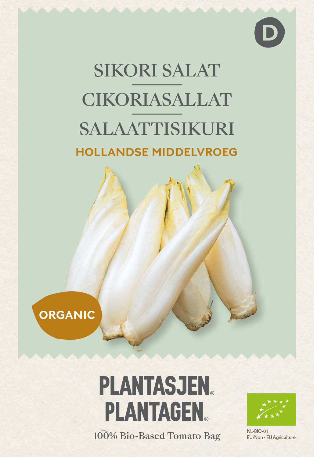 Cikoriasallad 'Hollandse Middelvroeg' (Skal 014218) - Organic