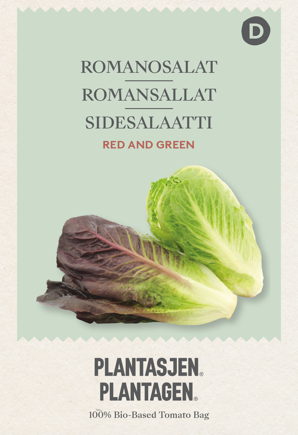 Romansallat Röd och grön