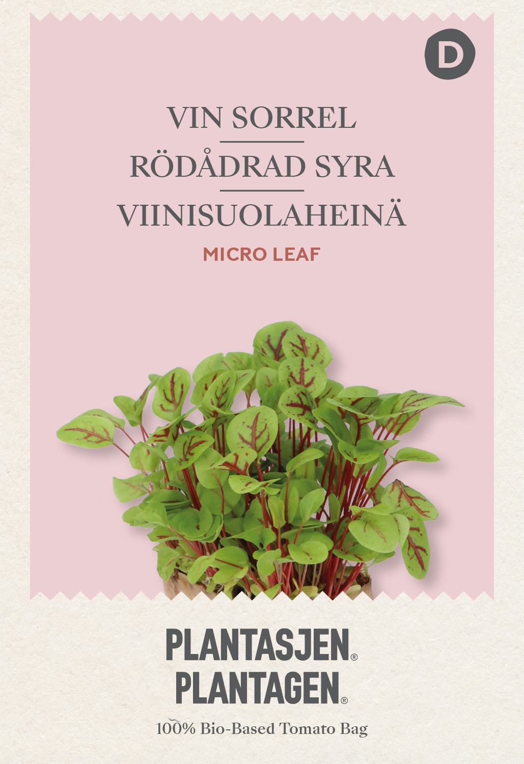 Mikrogrønt Rödådrad syra Red - Veined