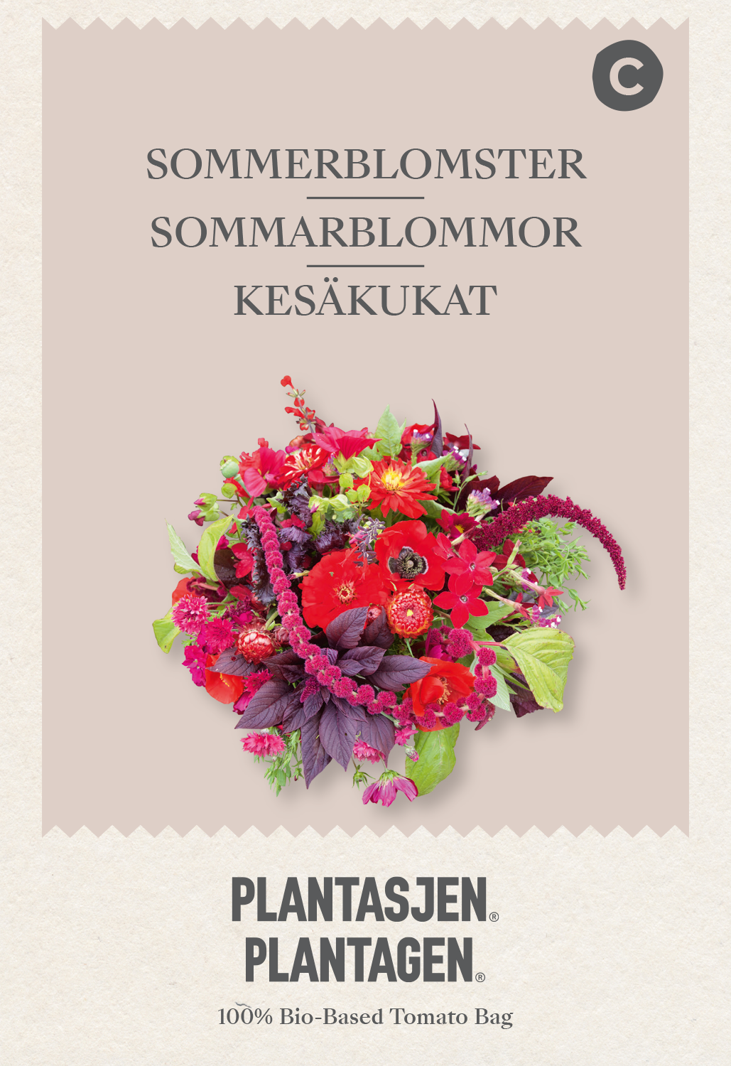 Sommarblommor röda nyanser
