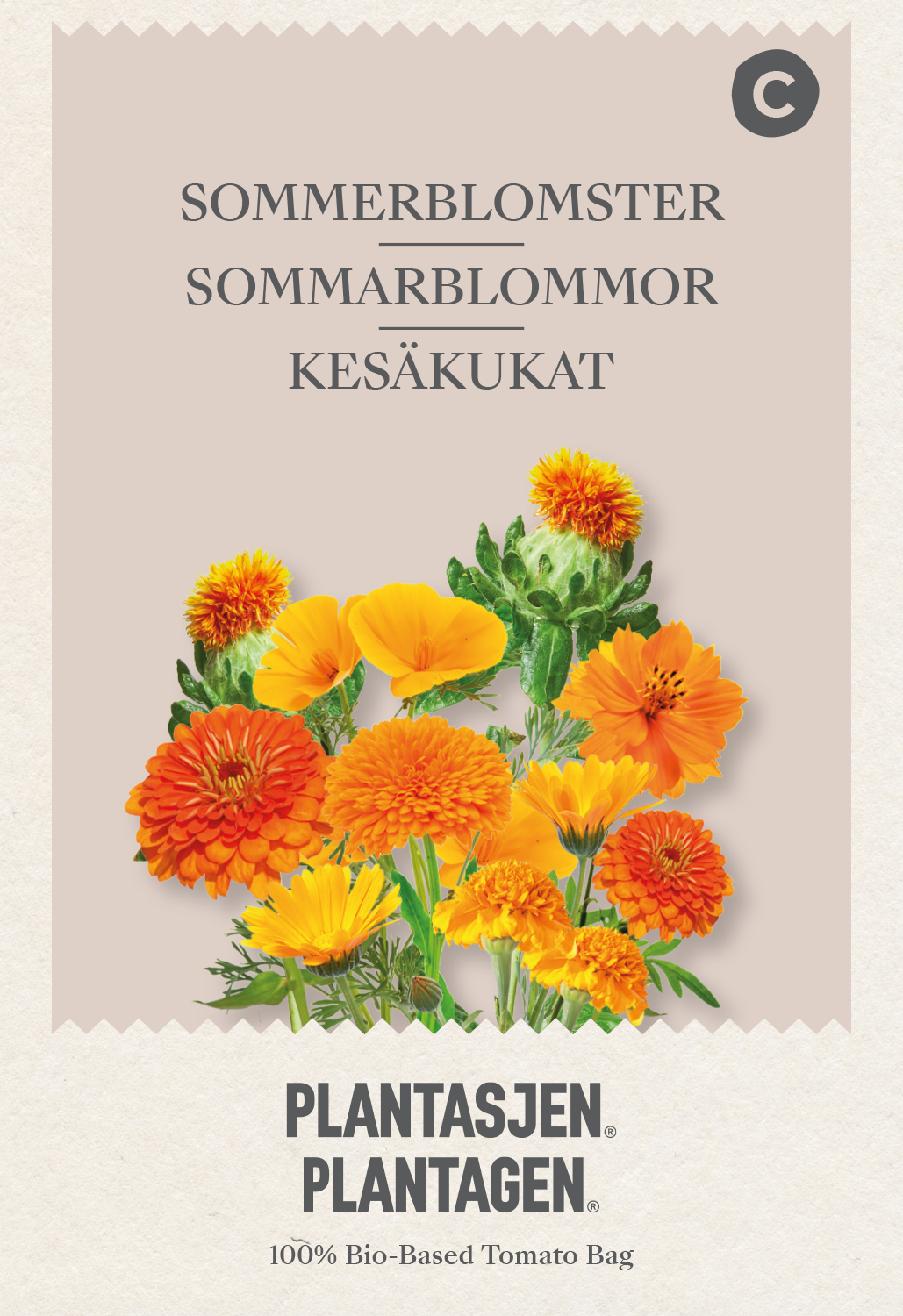 Sommarblommor orange nyanser - 1 g